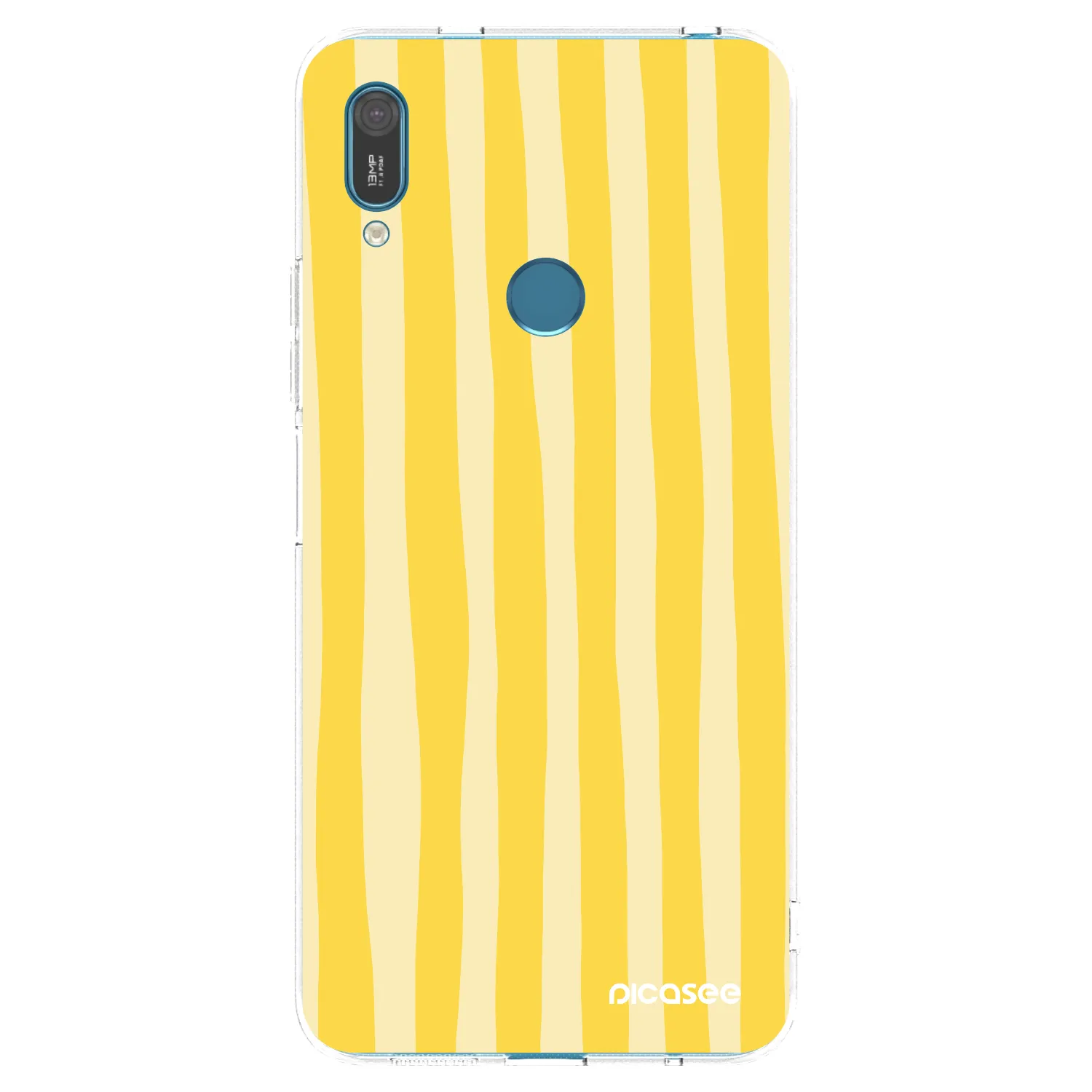 Picasee silikonski prozorni ovitek za Huawei Y7 2019 - Lines lemon