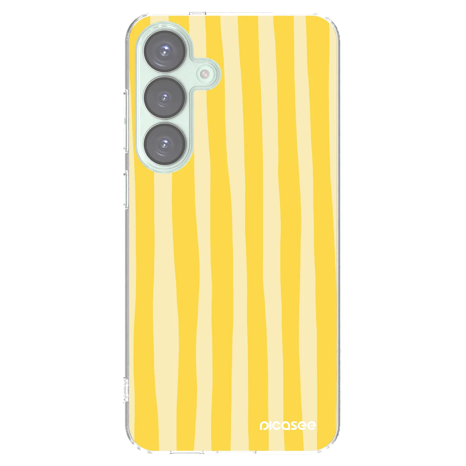 Picasee silikonski prozorni ovitek za Samsung Galaxy S25+ 5G - Lines lemon