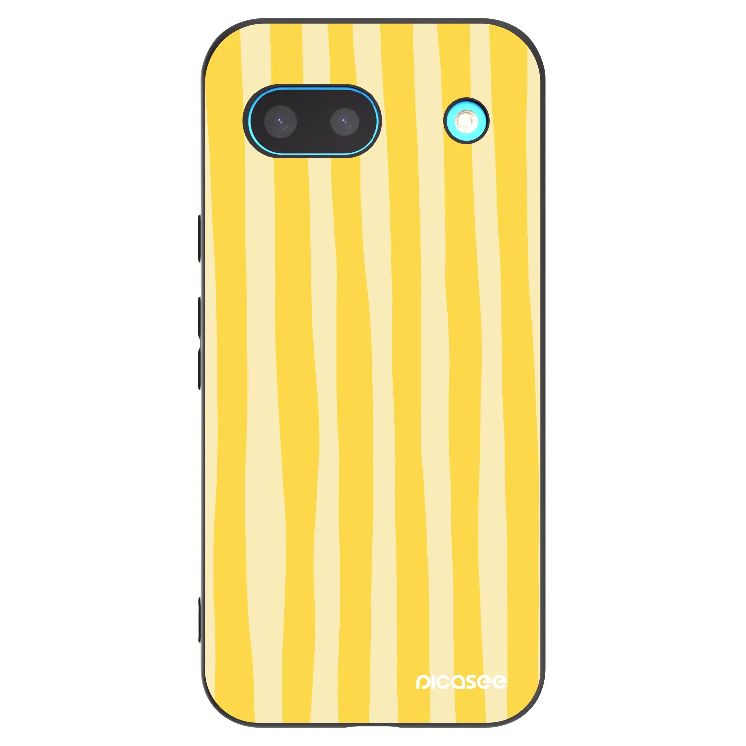 Picasee silikonski črni ovitek za Google Pixel 8 - Lines lemon