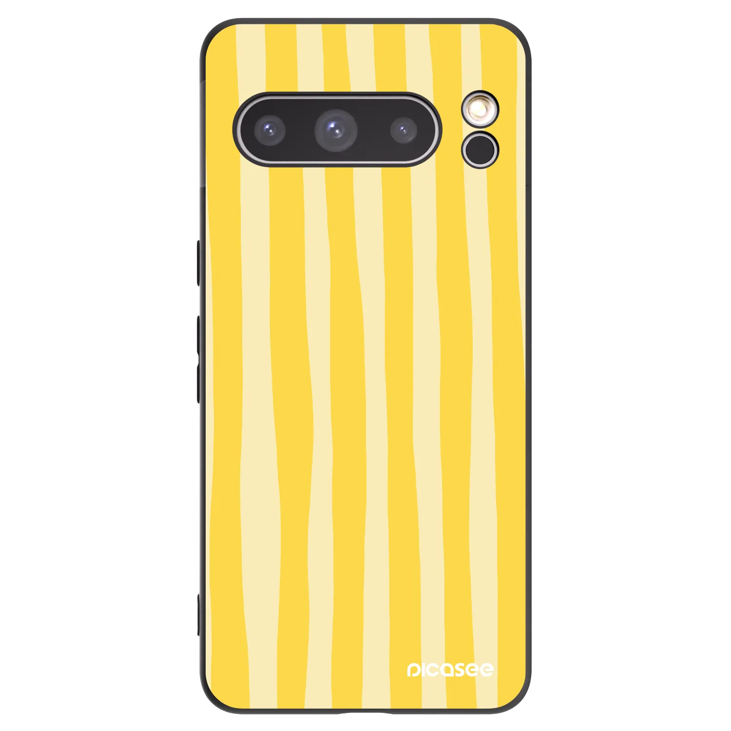 Picasee silikonski črni ovitek za Google Pixel 8 Pro - Lines lemon