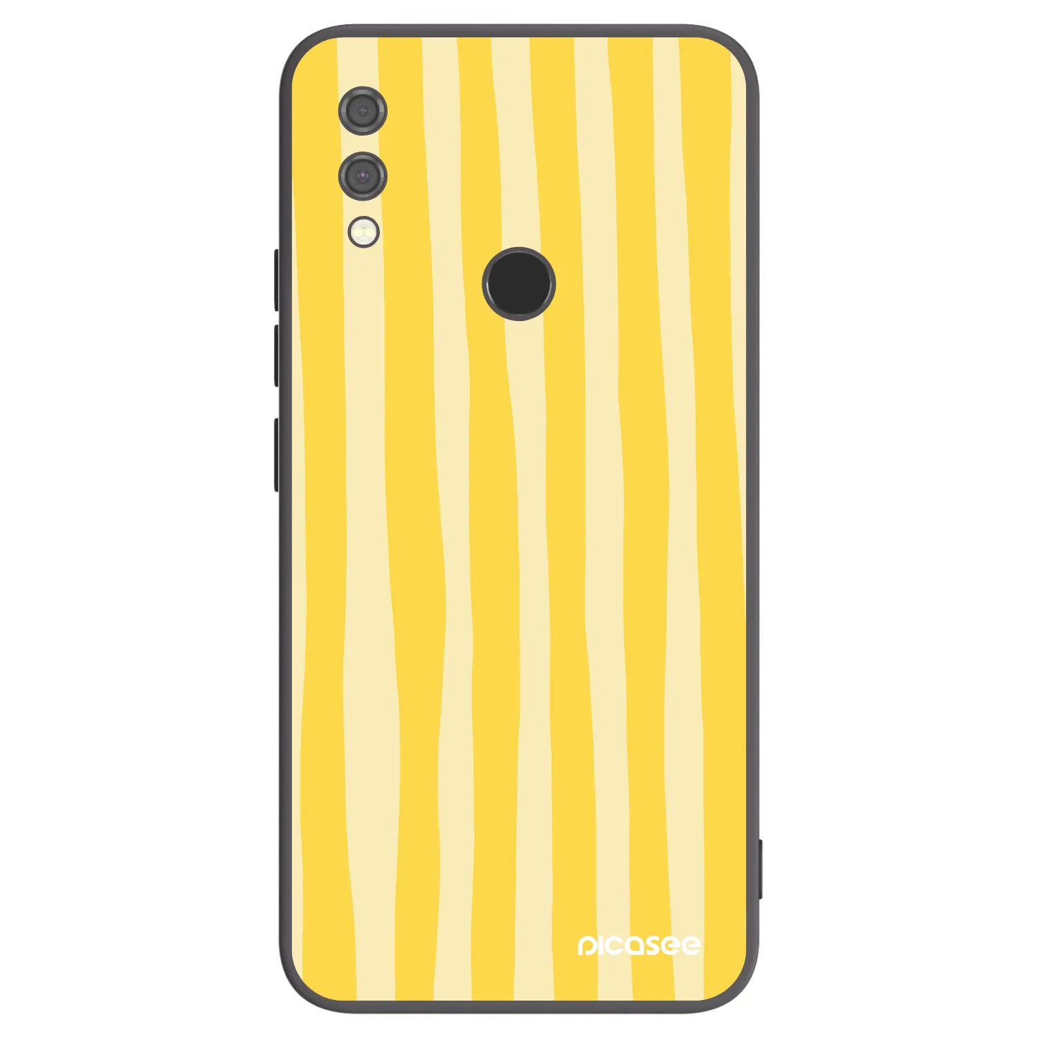 Picasee silikonski črni ovitek za Xiaomi Redmi Note 7 - Lines lemon