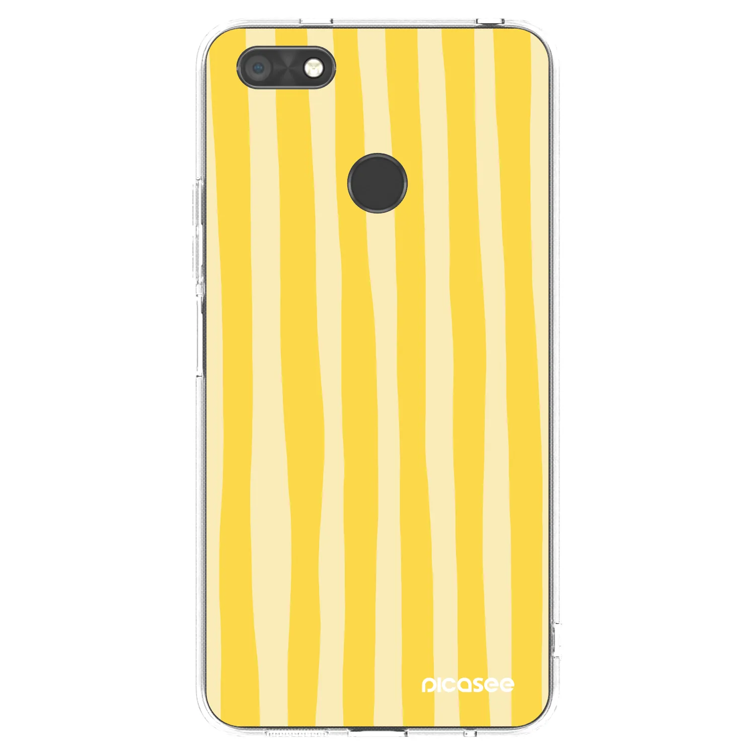 Picasee silikonski prozorni ovitek za Huawei P9 Lite Mini - Lines lemon