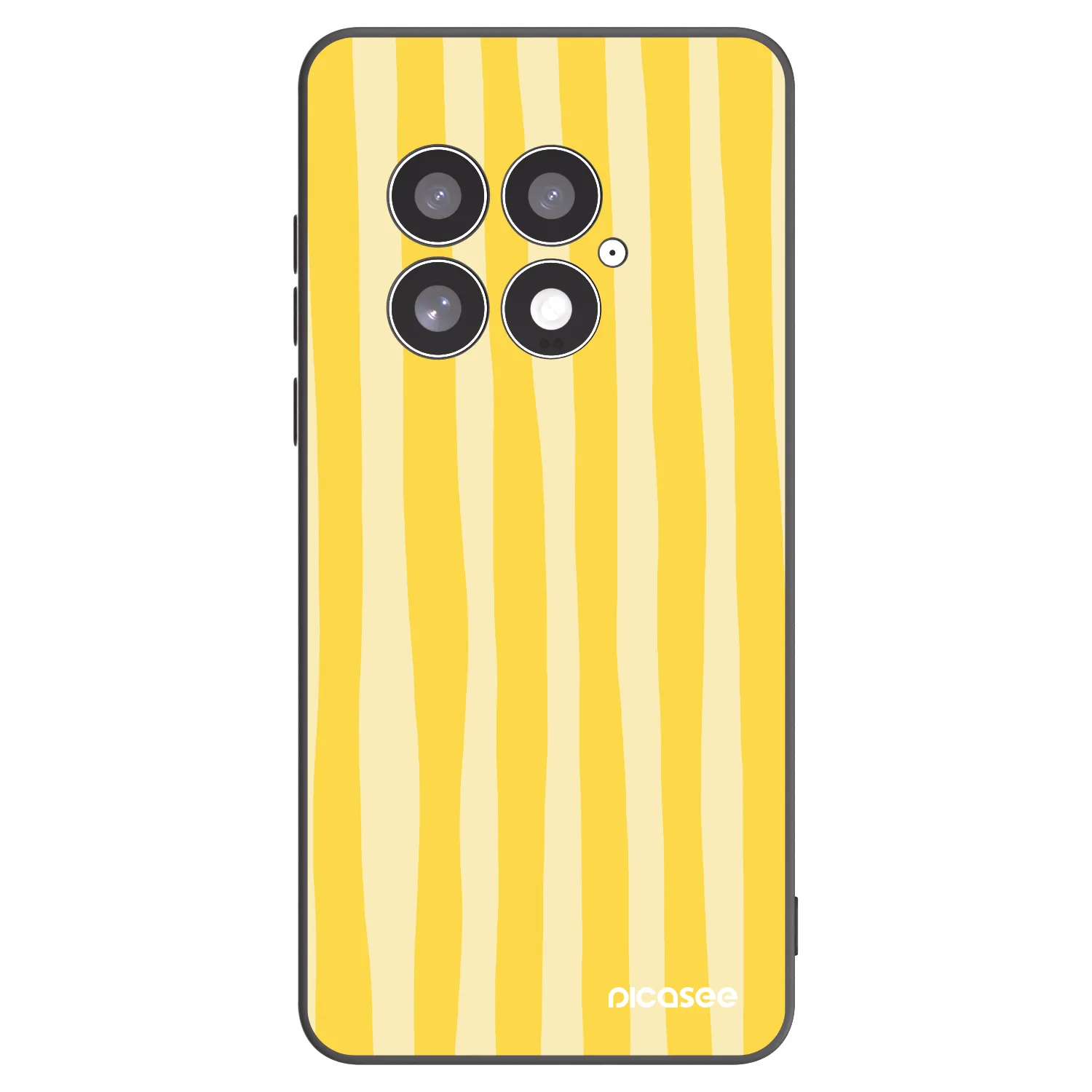 Picasee silikonski črni ovitek za OnePlus 13 5G - Lines lemon