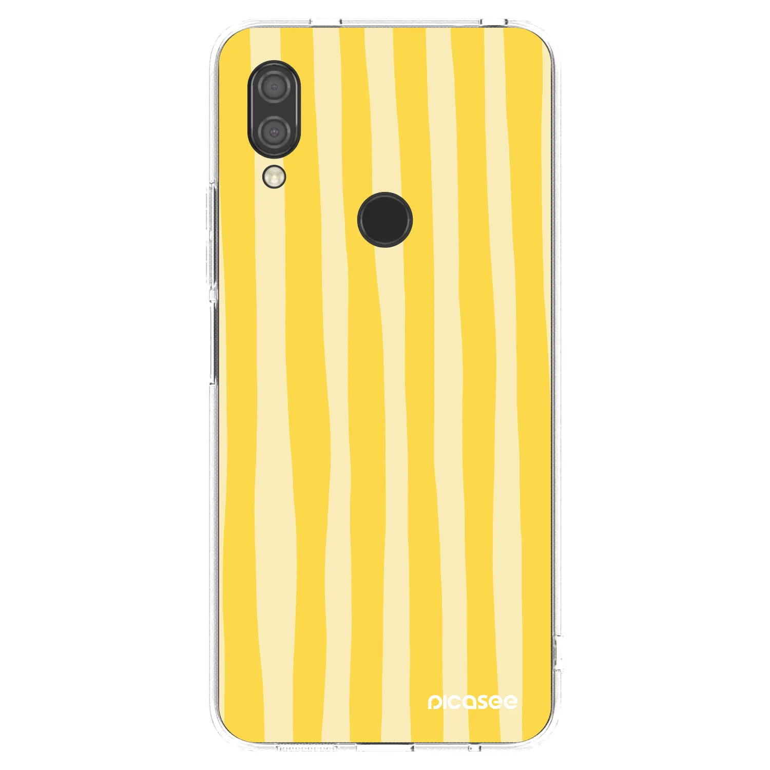 Picasee silikonski prozorni ovitek za Xiaomi Redmi 7 - Lines lemon