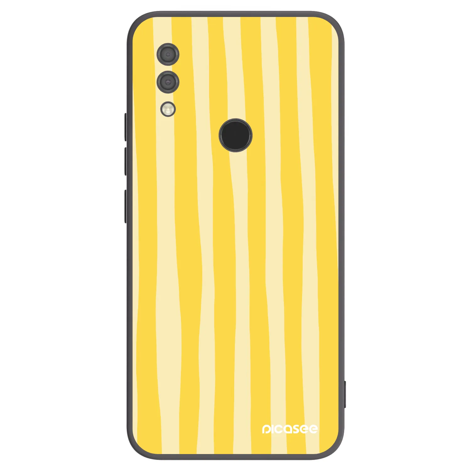 Picasee silikonski črni ovitek za Xiaomi Redmi 7 - Lines lemon