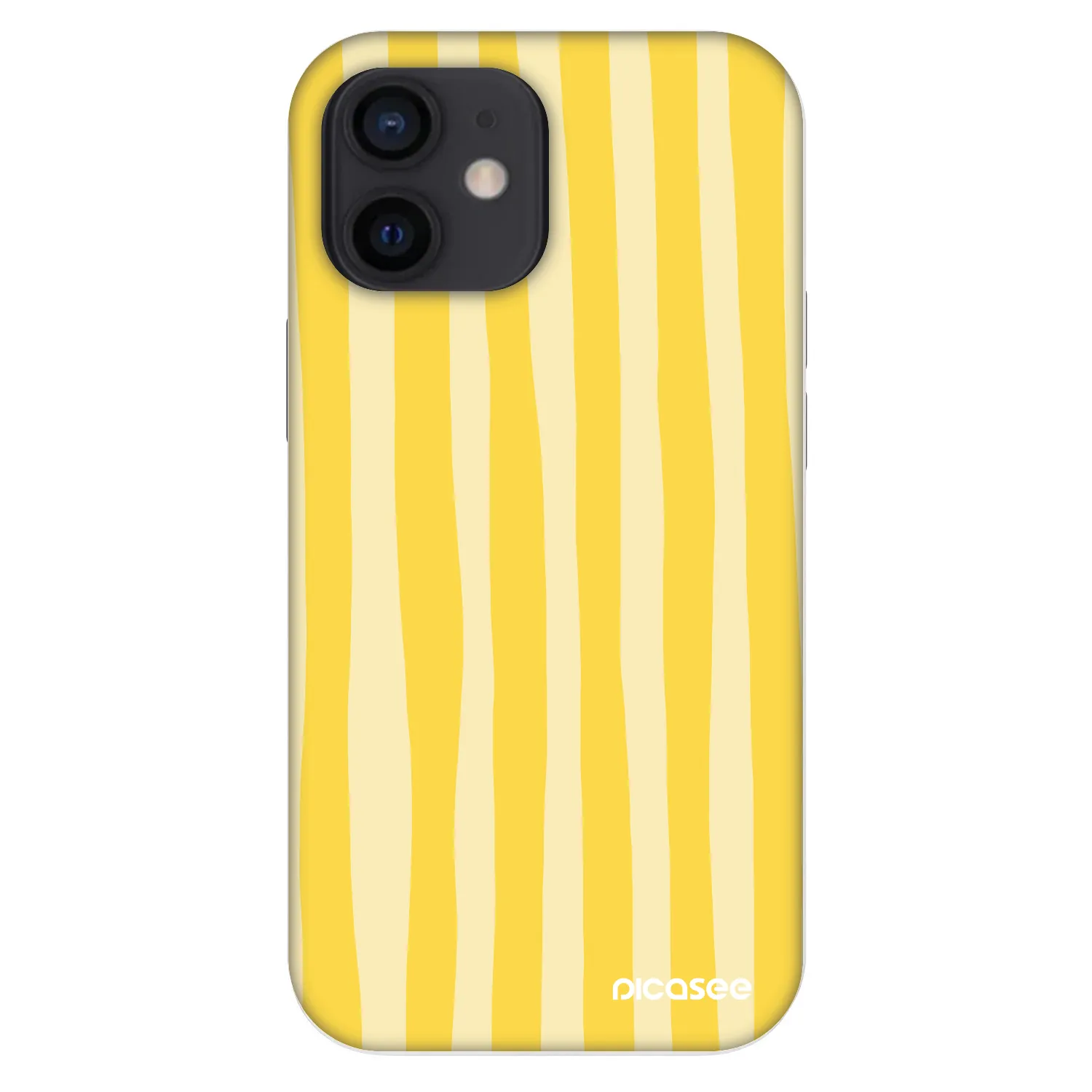 Picasee Fashion Case za Apple iPhone 12 mini - Lines lemon