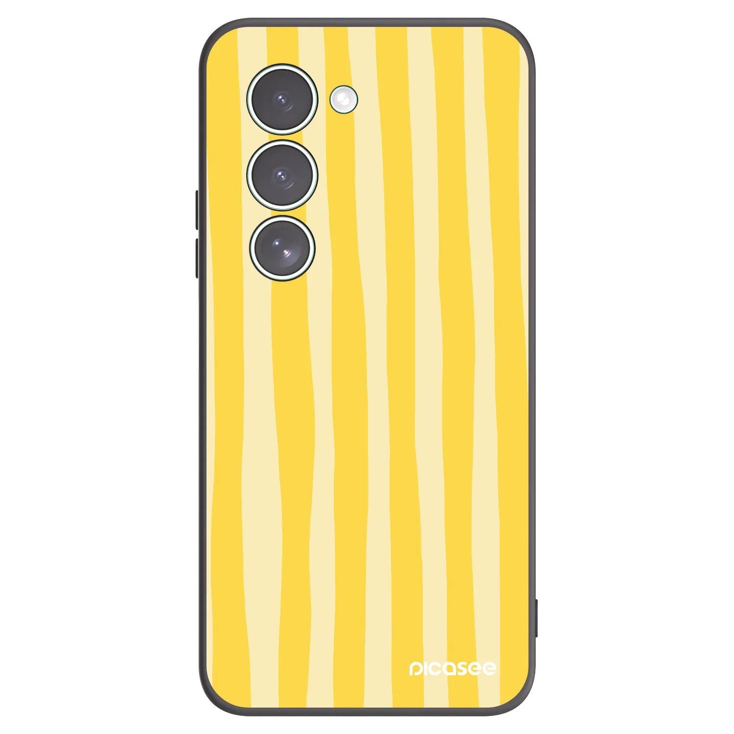 Picasee silikonski črni ovitek za Xiaomi Redmi 15 5G - Lines lemon