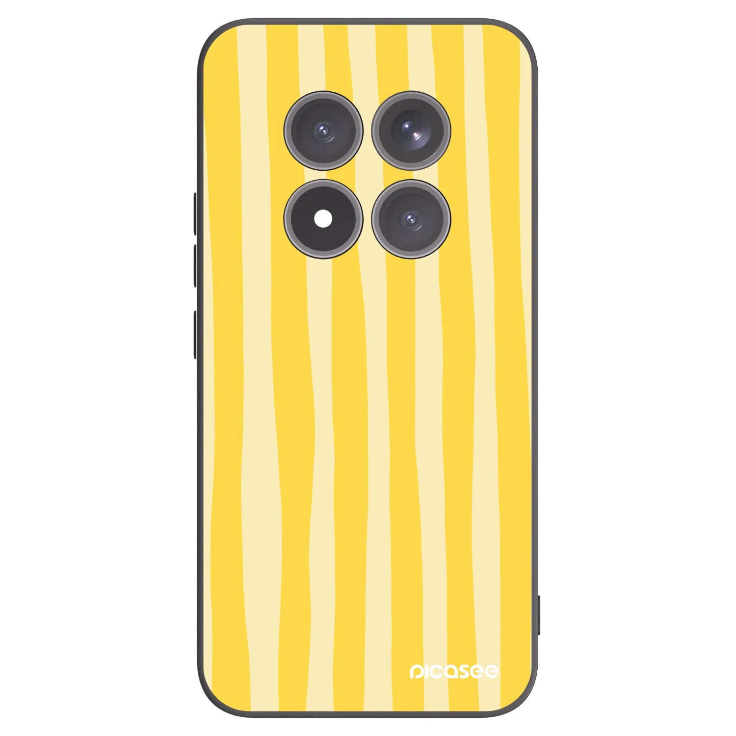 Picasee silikonski črni ovitek za Xiaomi Redmi Note 15 Pro+ - Lines lemon