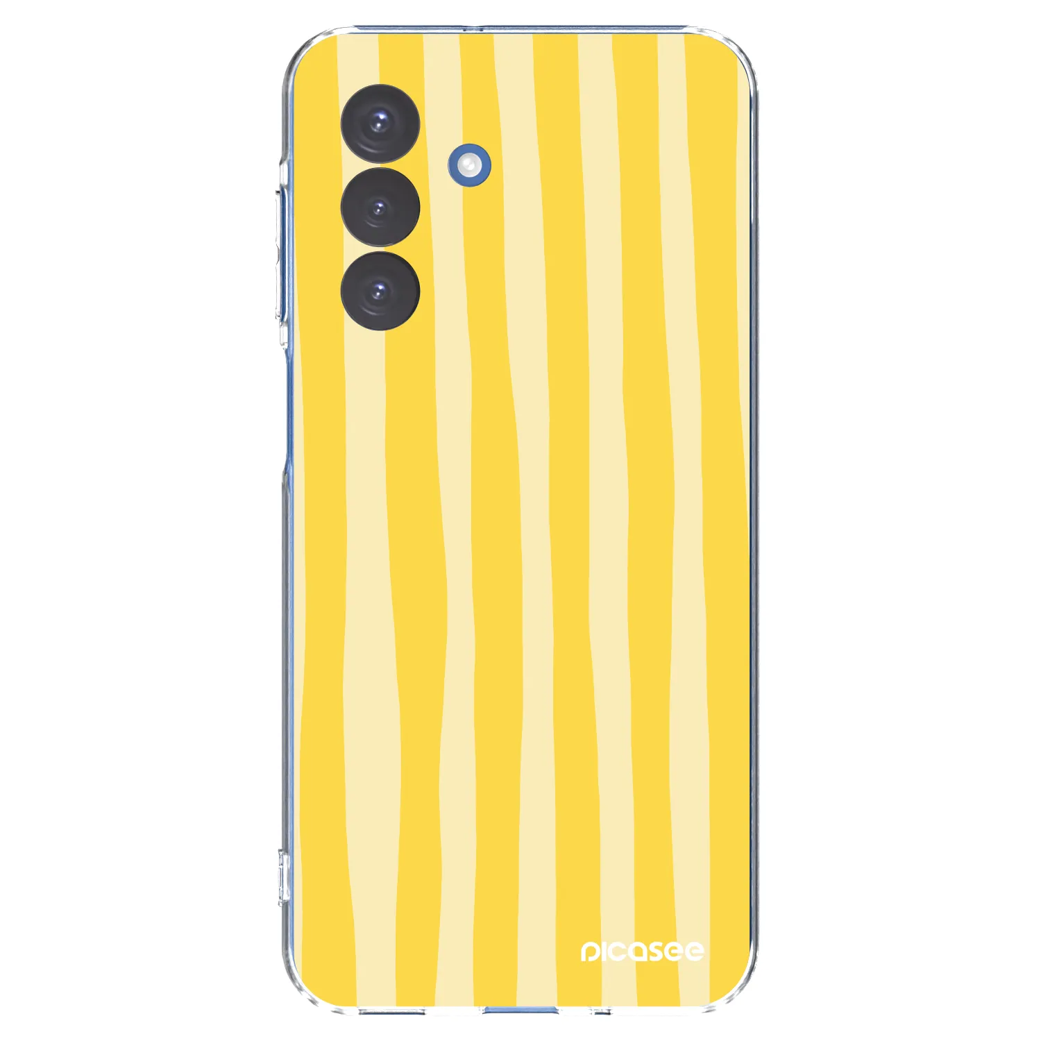 Picasee silikonski prozorni ovitek za Samsung Galaxy A17 5G - Lines lemon