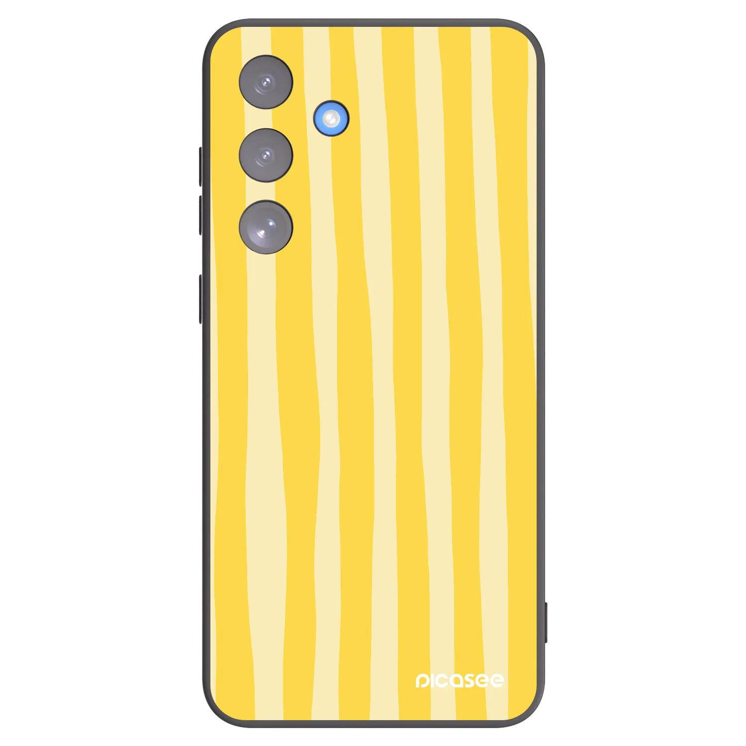 Picasee silikonski črni ovitek za Samsung Galaxy S25 FE 5G - Lines lemon