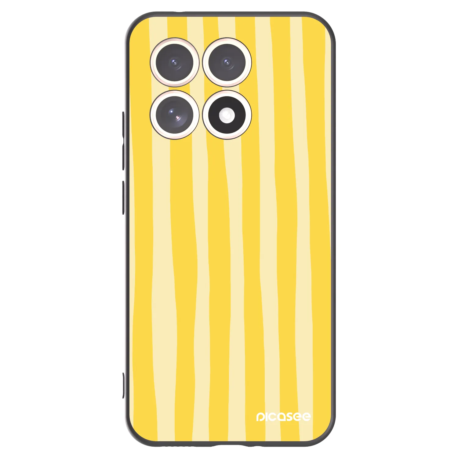 Picasee silikonski črni ovitek za Xiaomi 15T - Lines lemon