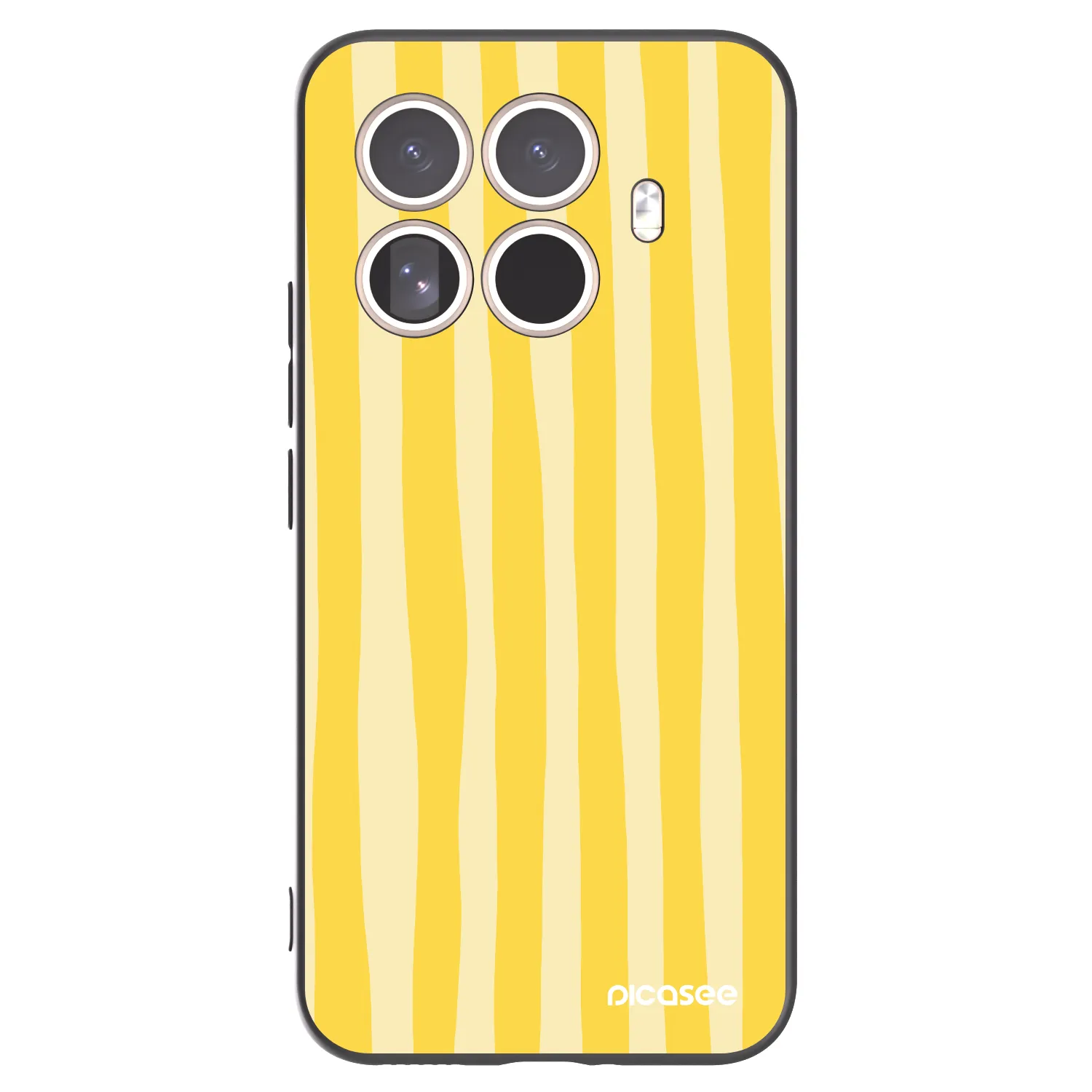 Picasee silikonski črni ovitek za Xiaomi 15T Pro - Lines lemon