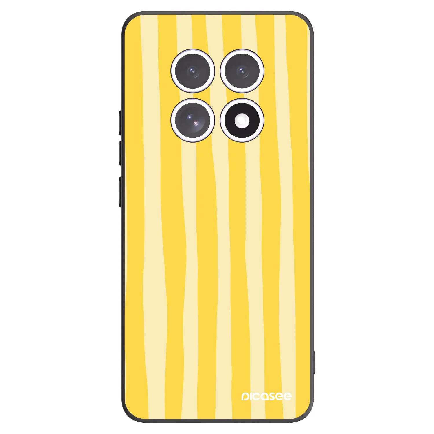 Picasee silikonski črni ovitek za Xiaomi Redmi Note 15 4G - Lines lemon