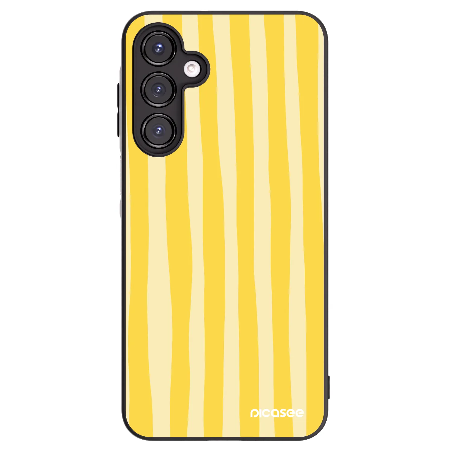 Picasee silikonski črni ovitek za Samsung Galaxy A16 4G - Lines lemon