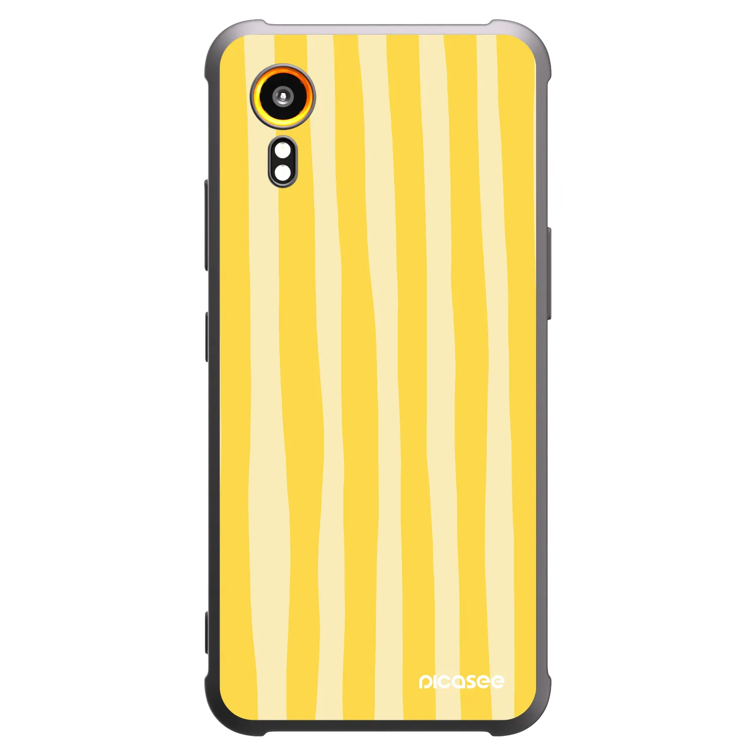 Picasee silikonski črni ovitek za Samsung Galaxy Xcover 7 - Lines lemon