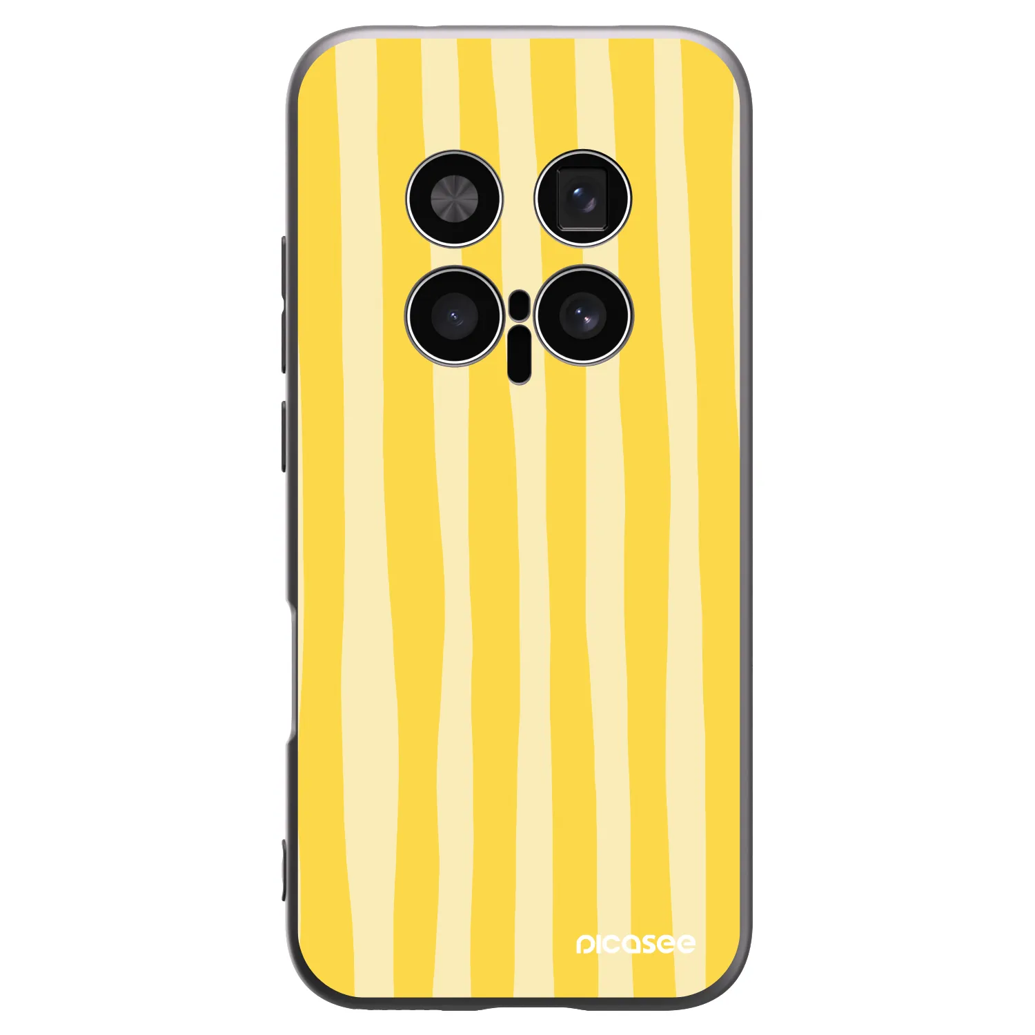 Picasee silikonski črni ovitek za Honor Magic8 Pro 5G - Lines lemon