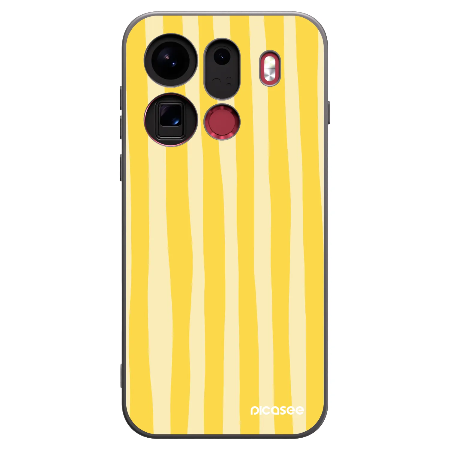 Picasee silikonski črni ovitek za OPPO Find X9 Pro - Lines lemon