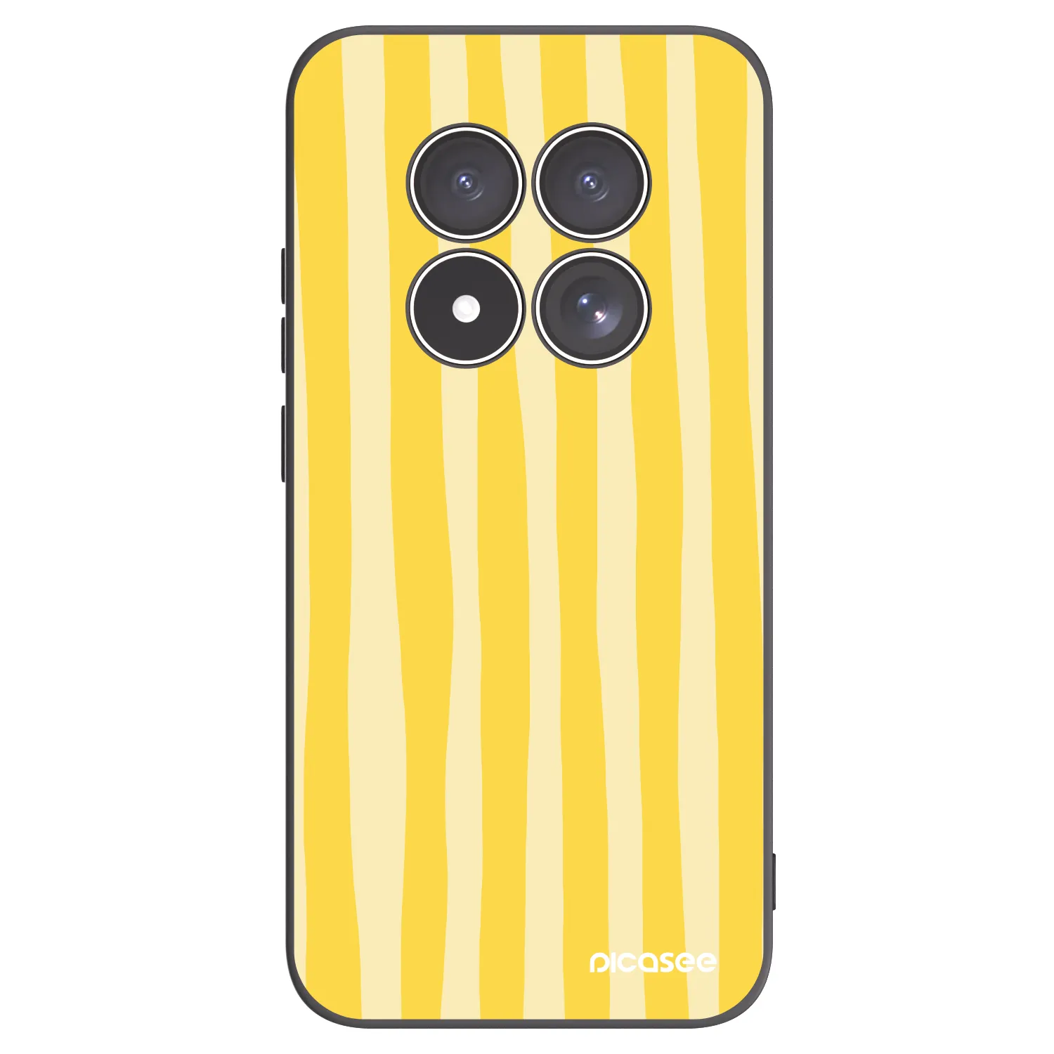Picasee silikonski črni ovitek za Xiaomi Redmi Note 15 Pro 5G - Lines lemon