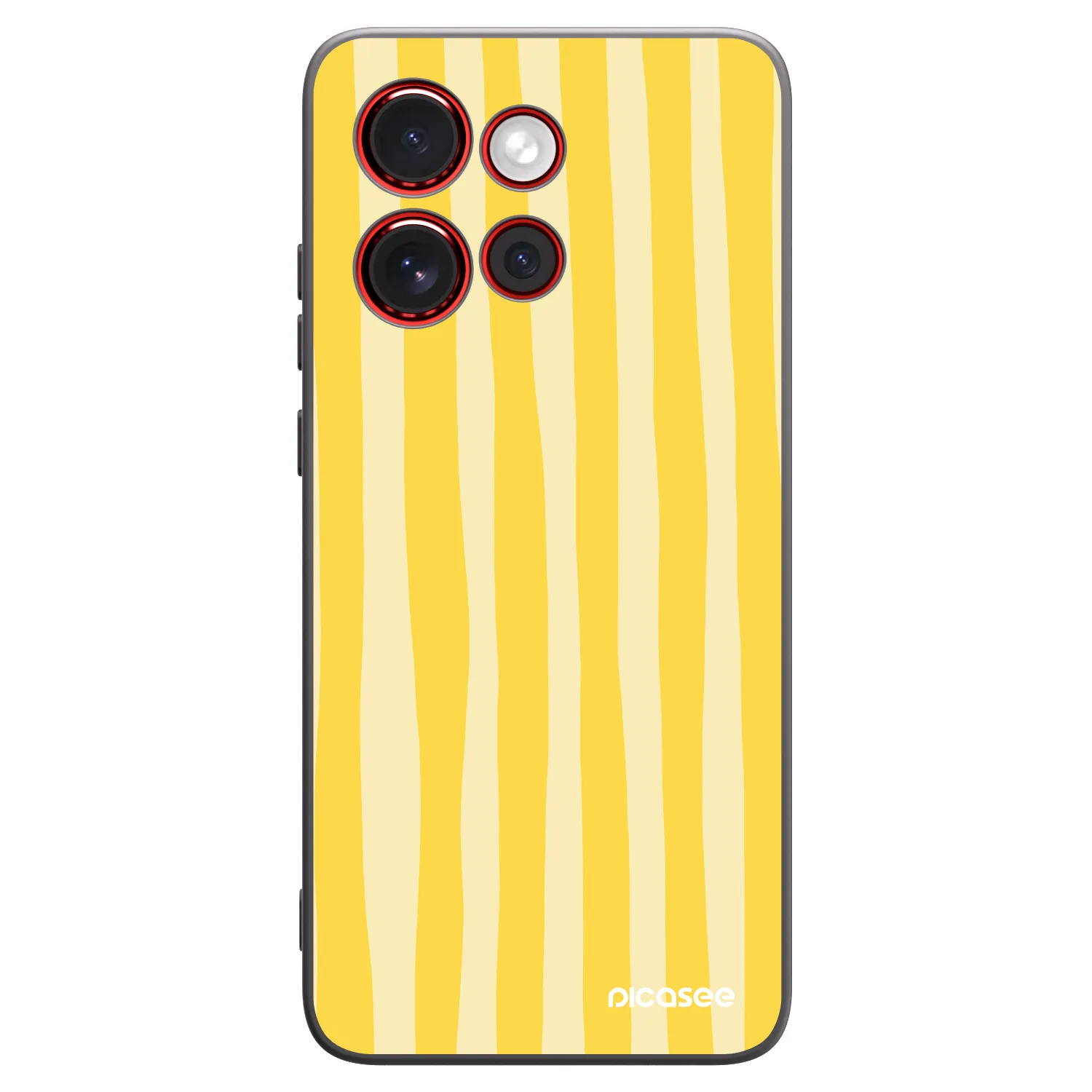 Picasee silikonski črni ovitek za Motorola Edge 60 Neo 5G - Lines lemon