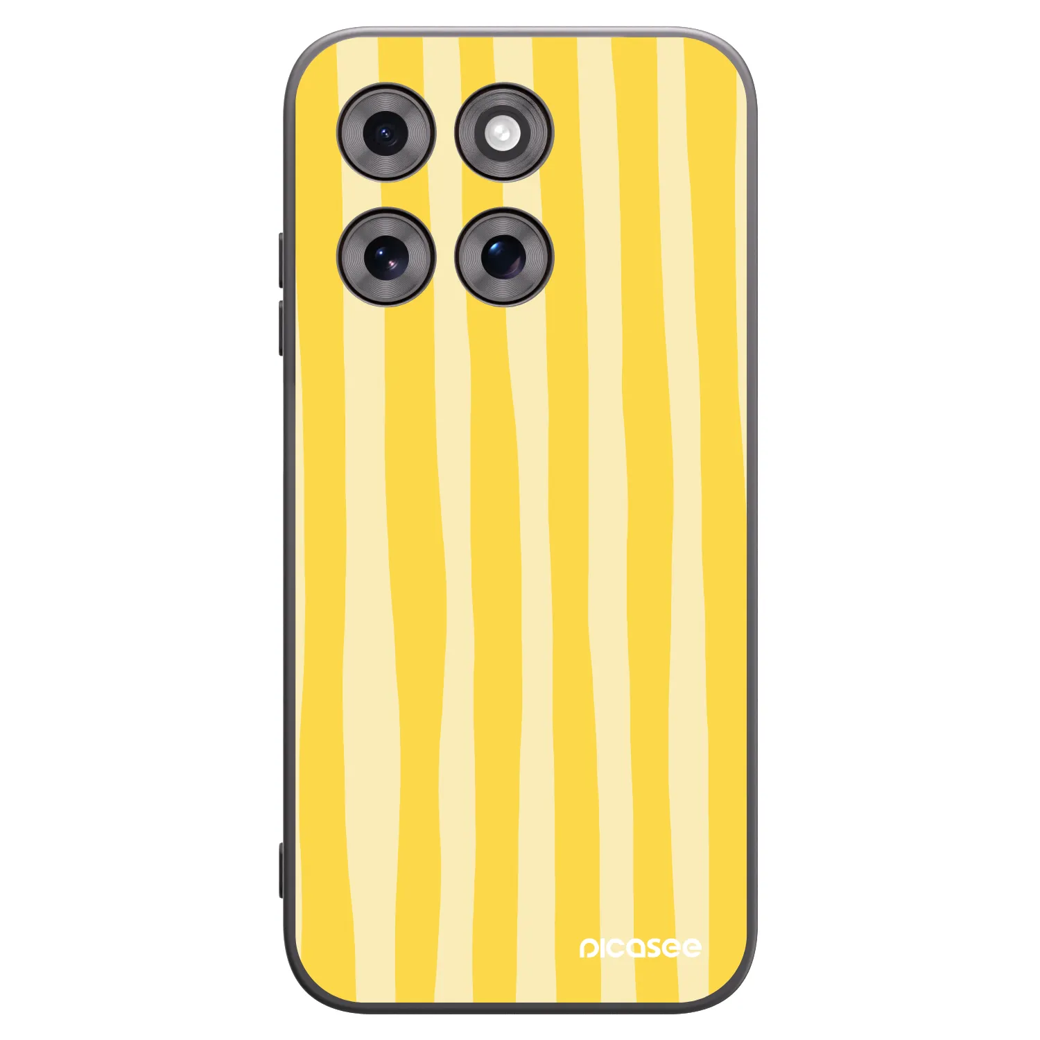 Picasee silikonski črni ovitek za Motorola Moto G77 - Lines lemon