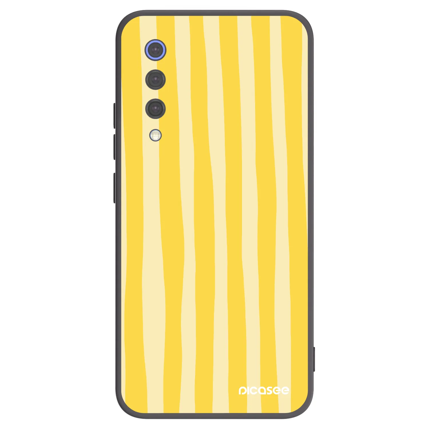 Picasee silikonski črni ovitek za Xiaomi Mi 9 SE - Lines lemon