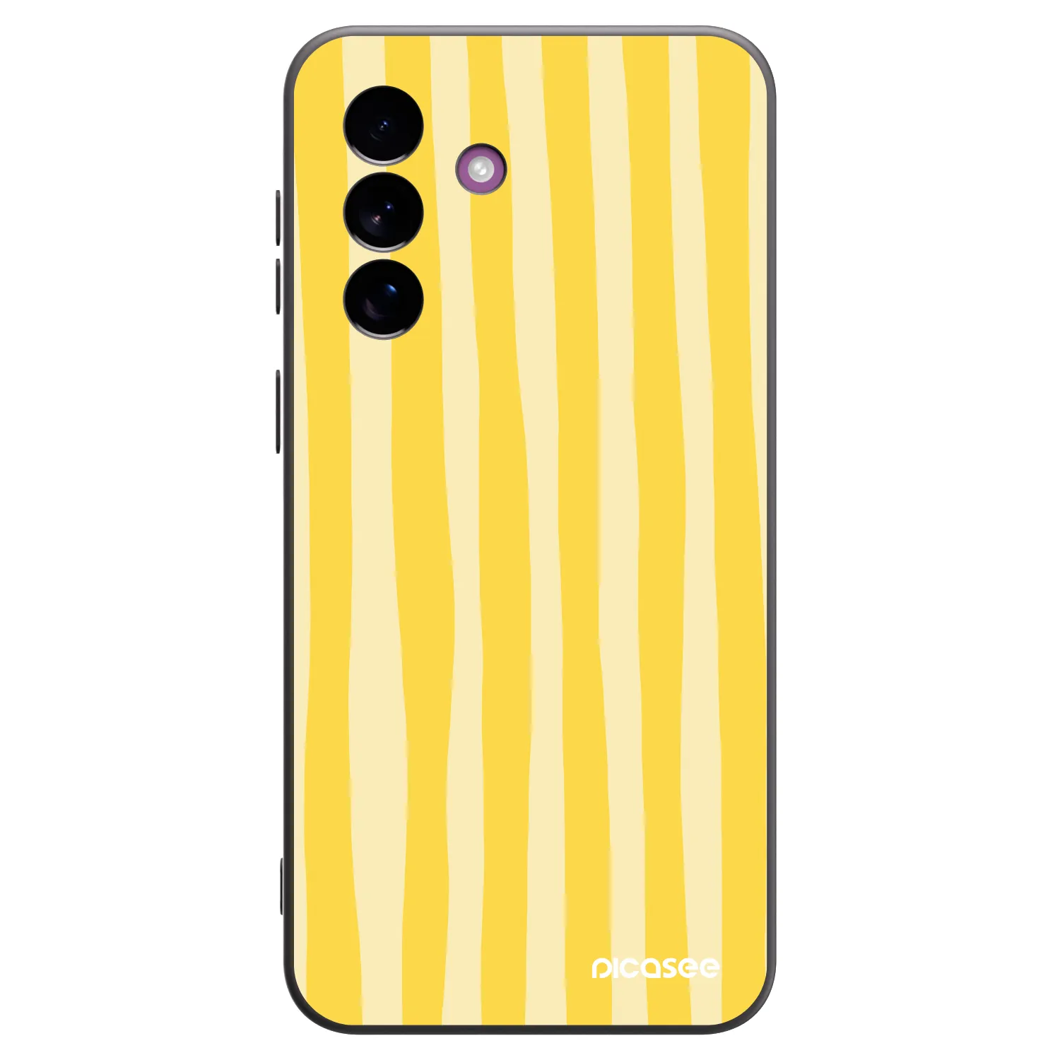 Picasee silikonski črni ovitek za Samsung Galaxy A37 - Lines lemon