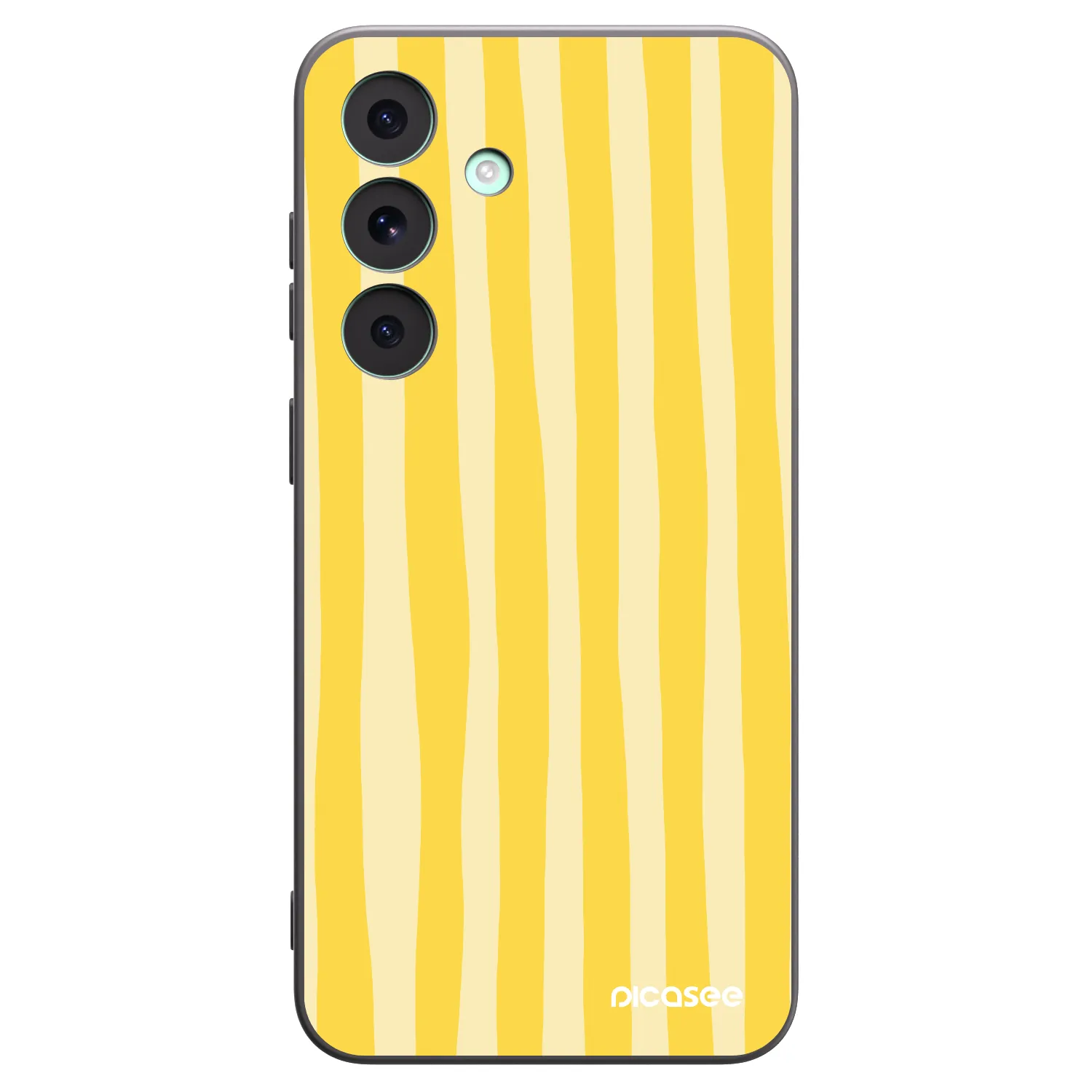 Picasee silikonski črni ovitek za Samsung Galaxy S26 FE - Lines lemon