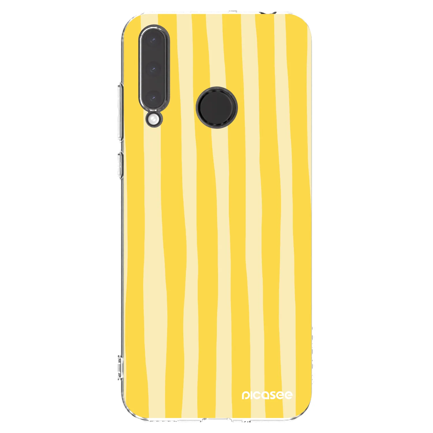 Picasee silikonski prozorni ovitek za Honor 20 Lite - Lines lemon