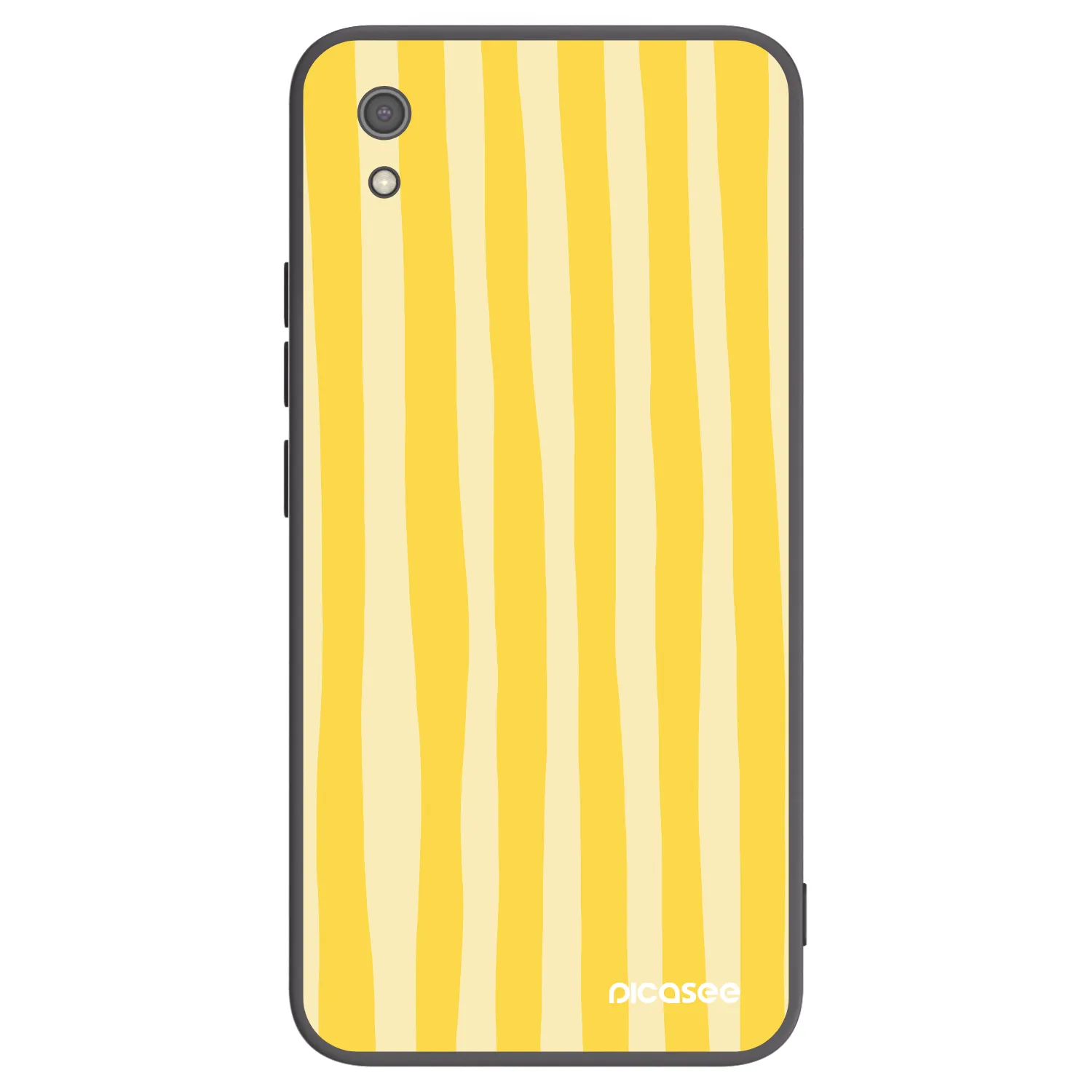 Picasee silikonski črni ovitek za Xiaomi Redmi 7A - Lines lemon