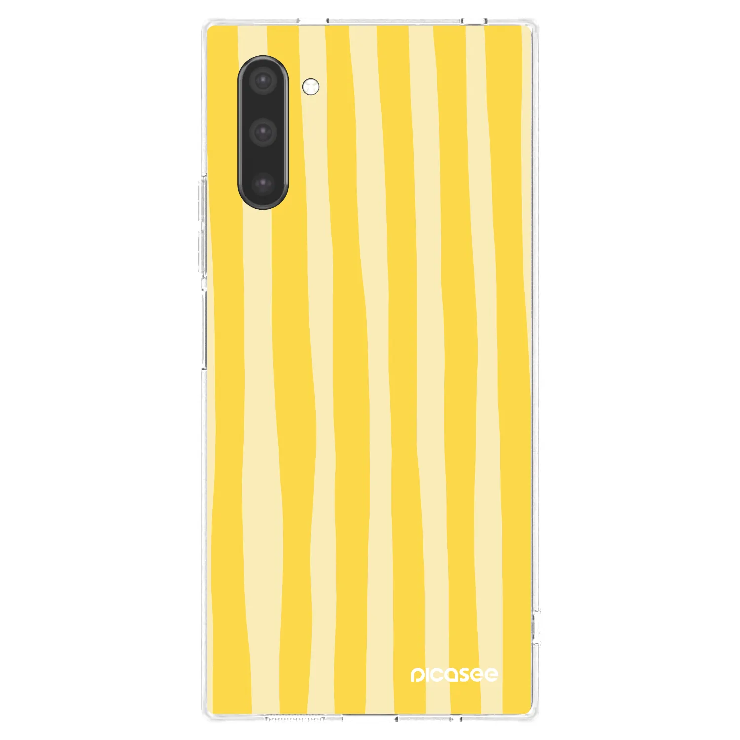 Picasee silikonski prozorni ovitek za Samsung Galaxy Note 10 N970F - Lines lemon