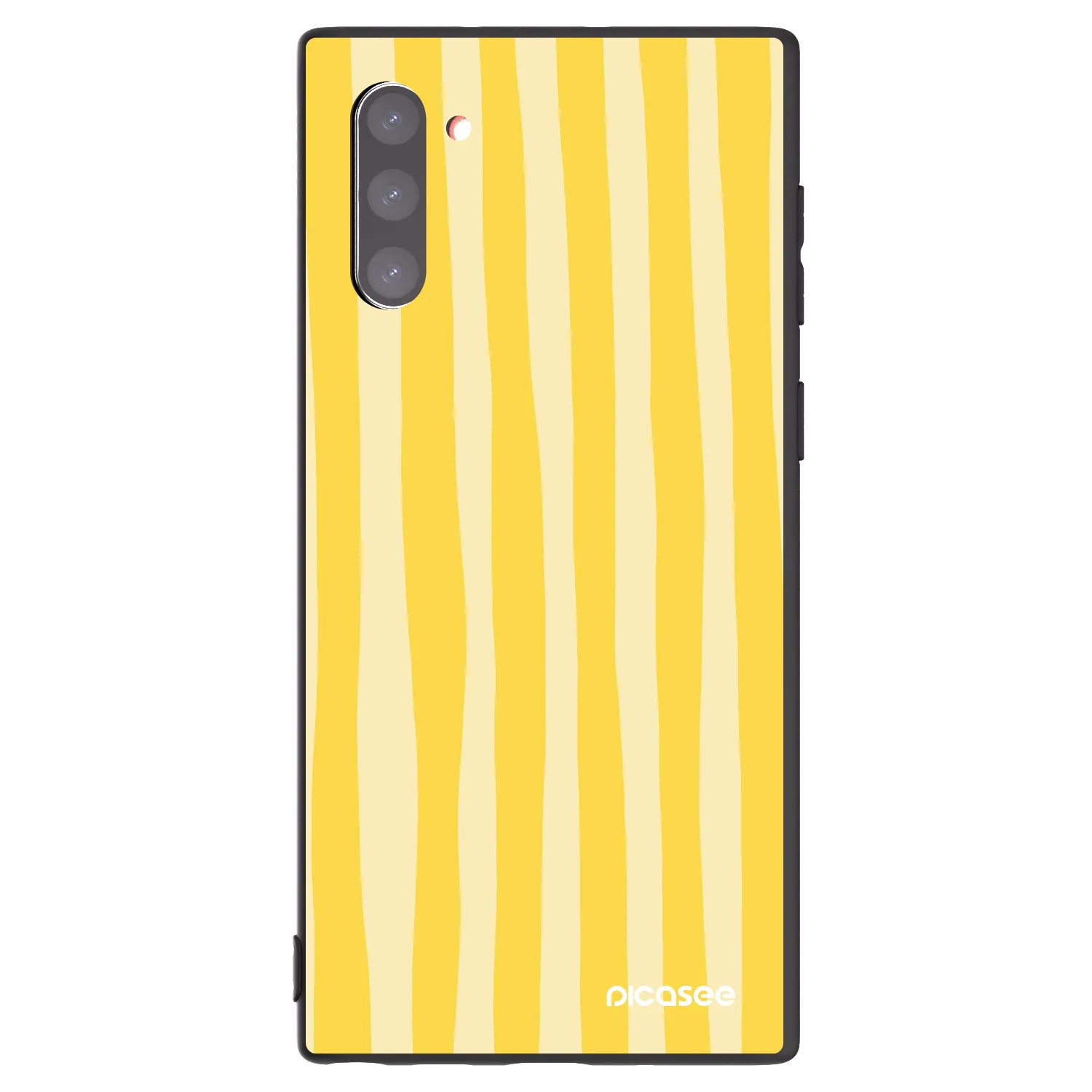 Picasee silikonski črni ovitek za Samsung Galaxy Note 10 N970F - Lines lemon