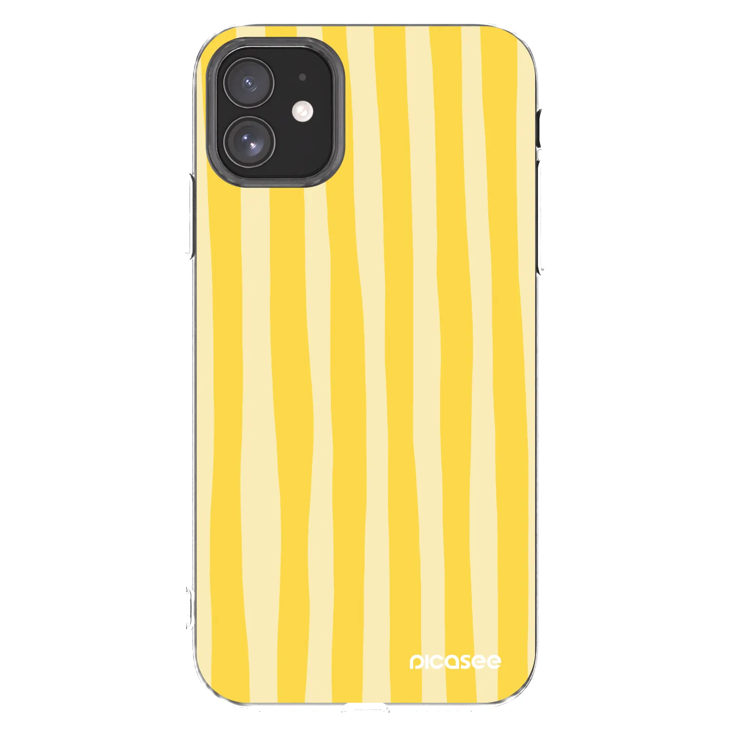 Picasee silikonski prozorni ovitek za Apple iPhone 11 - Lines lemon