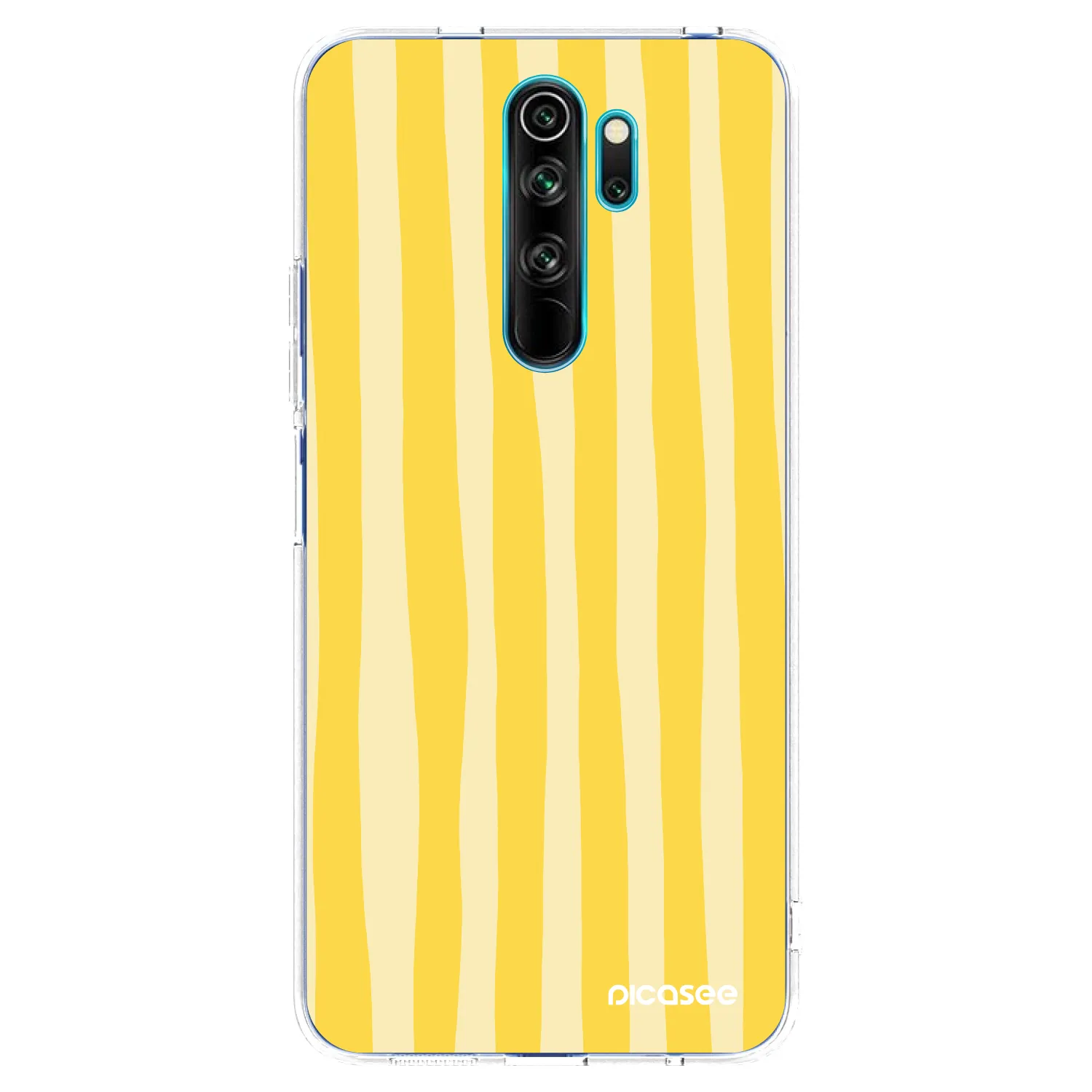Picasee silikonski prozorni ovitek za Xiaomi Redmi Note 8 Pro - Lines lemon