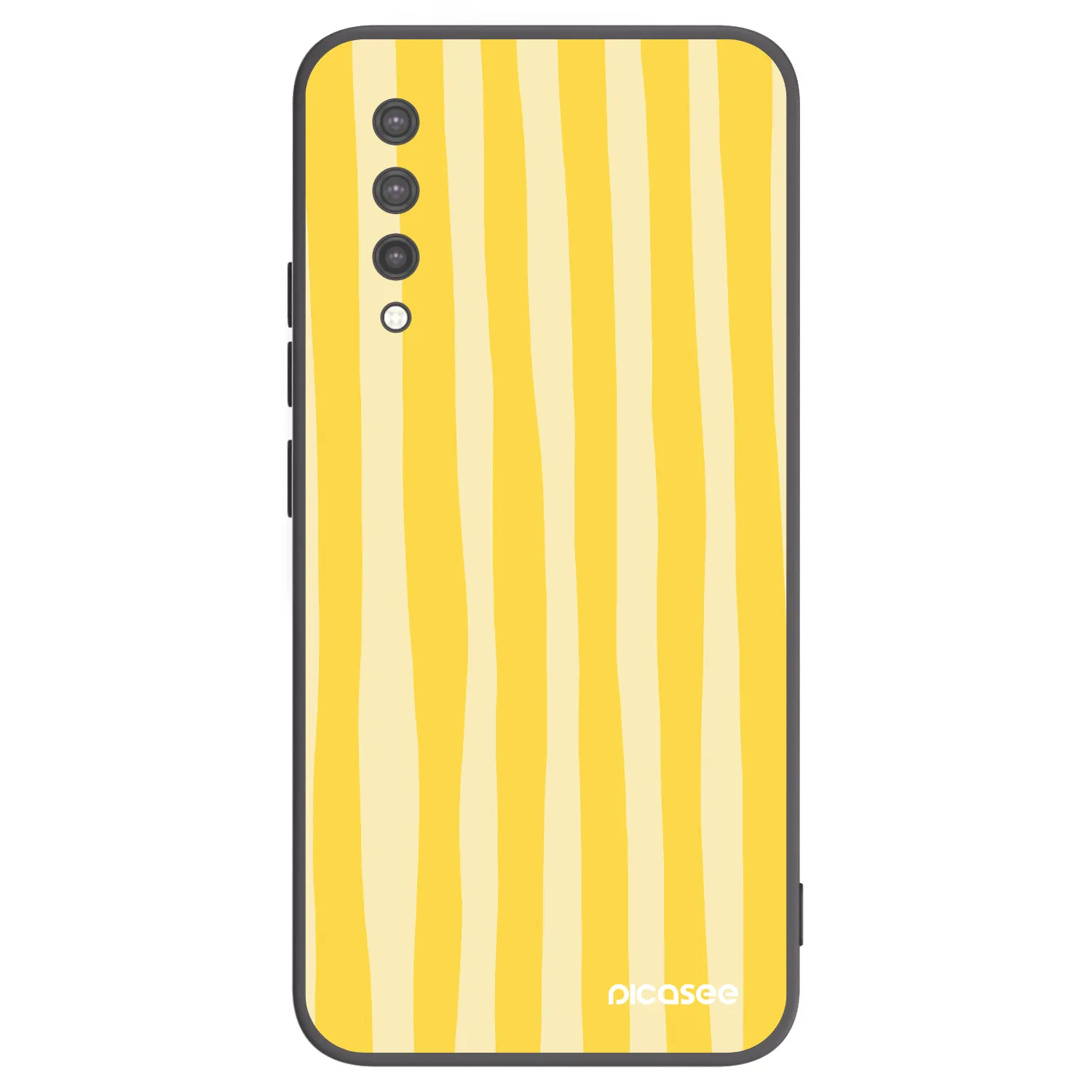 Picasee silikonski črni ovitek za Xiaomi Mi 9 Lite - Lines lemon