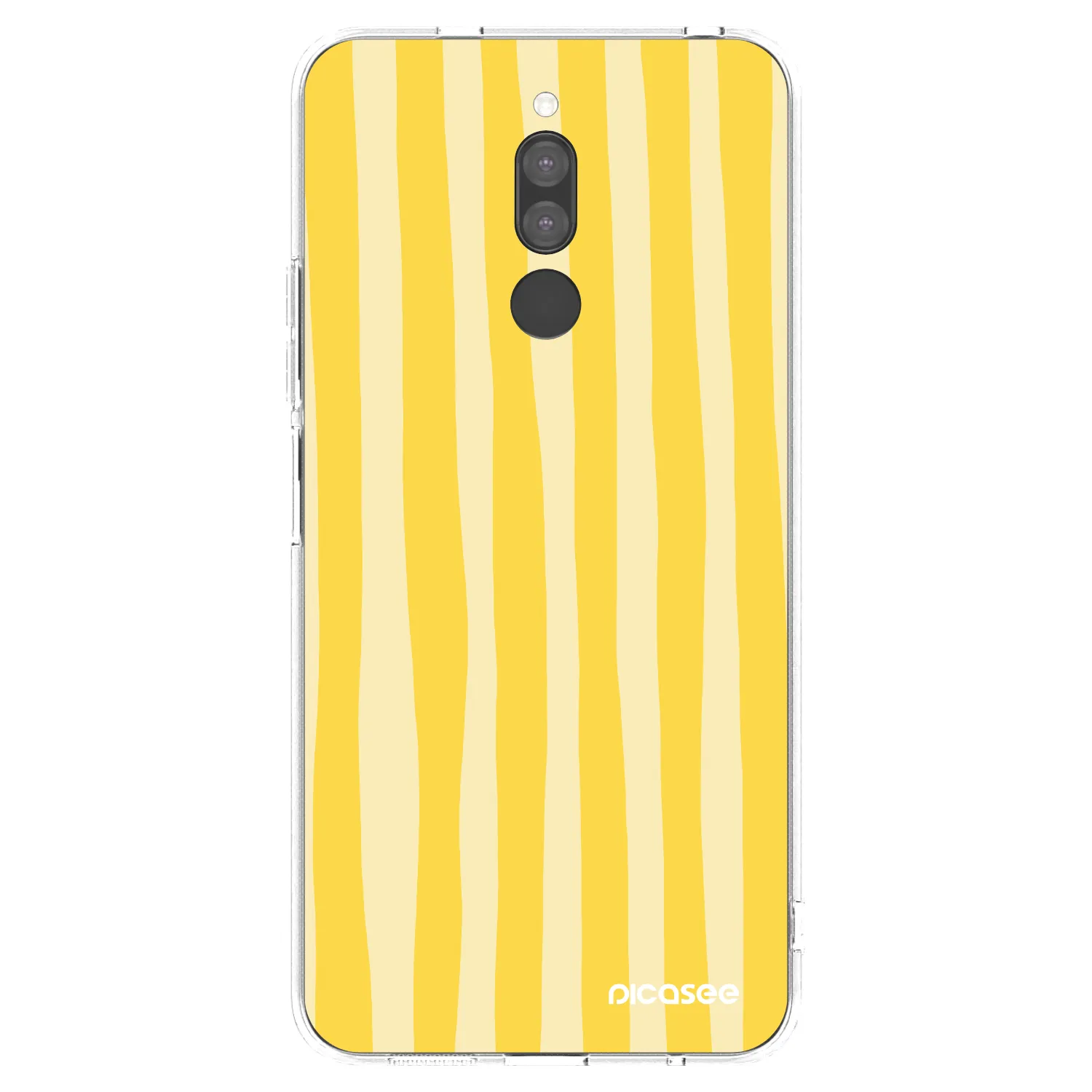 Picasee silikonski prozorni ovitek za Xiaomi Redmi 8 - Lines lemon