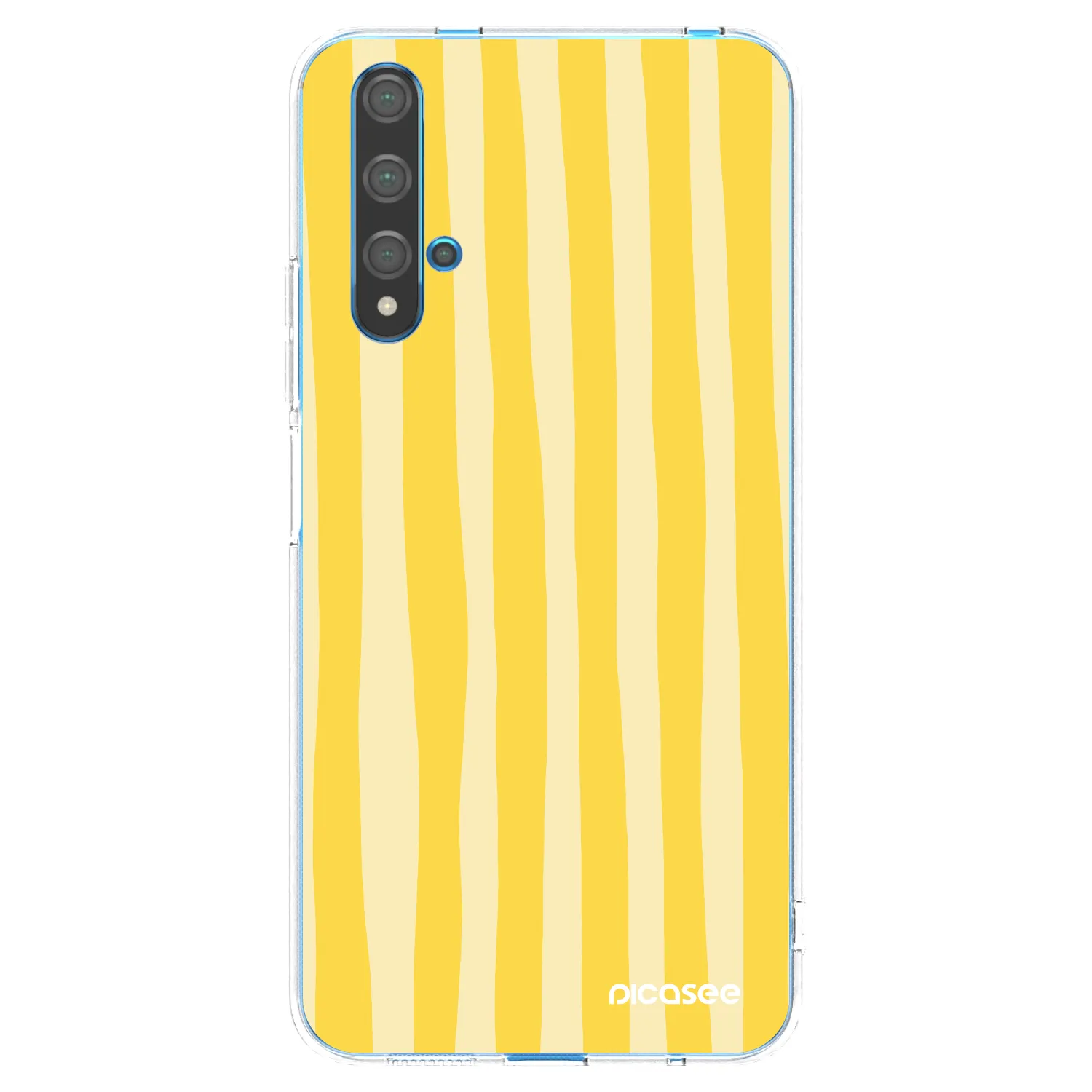 Picasee silikonski prozorni ovitek za Huawei Nova 5T - Lines lemon