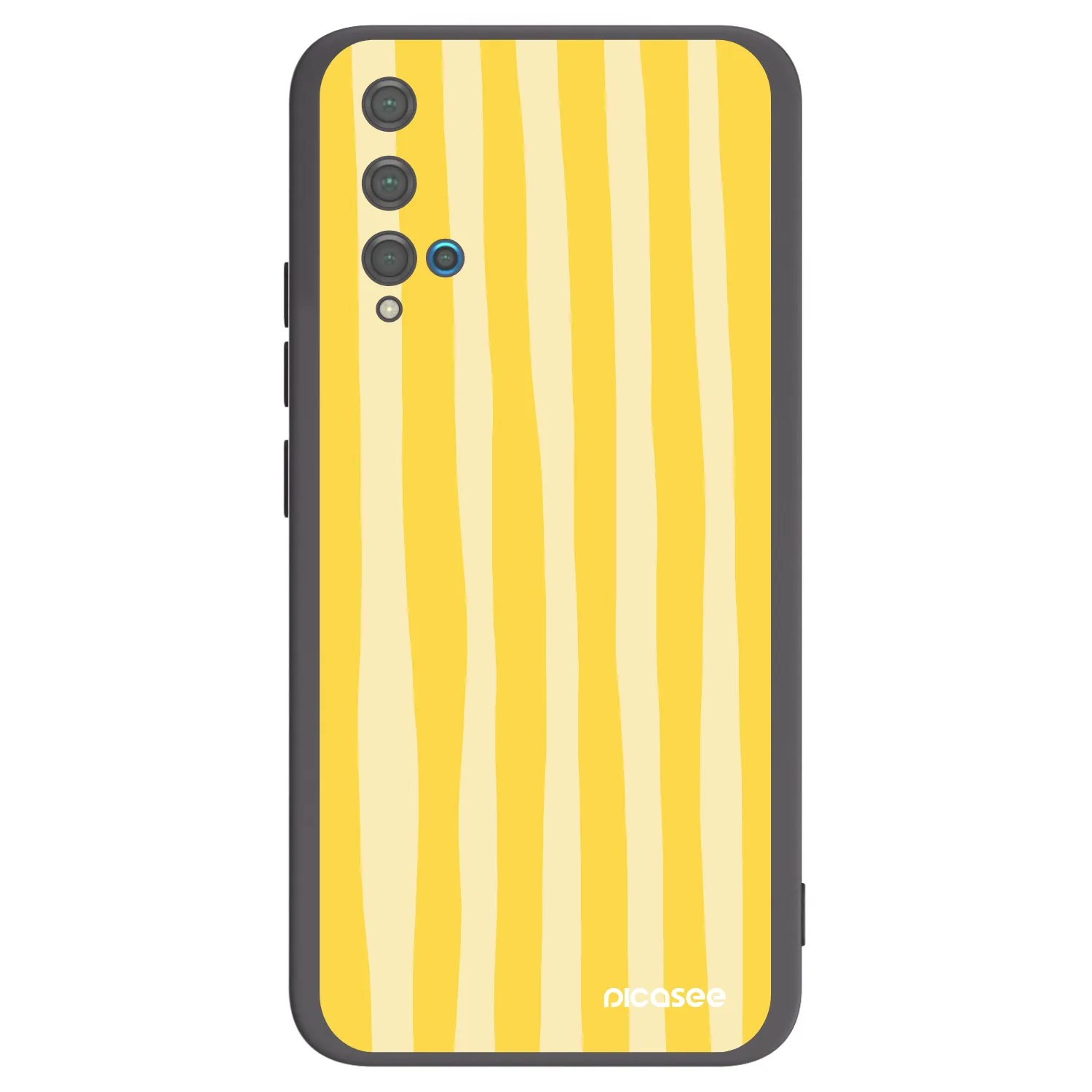 Picasee silikonski črni ovitek za Huawei Nova 5T - Lines lemon