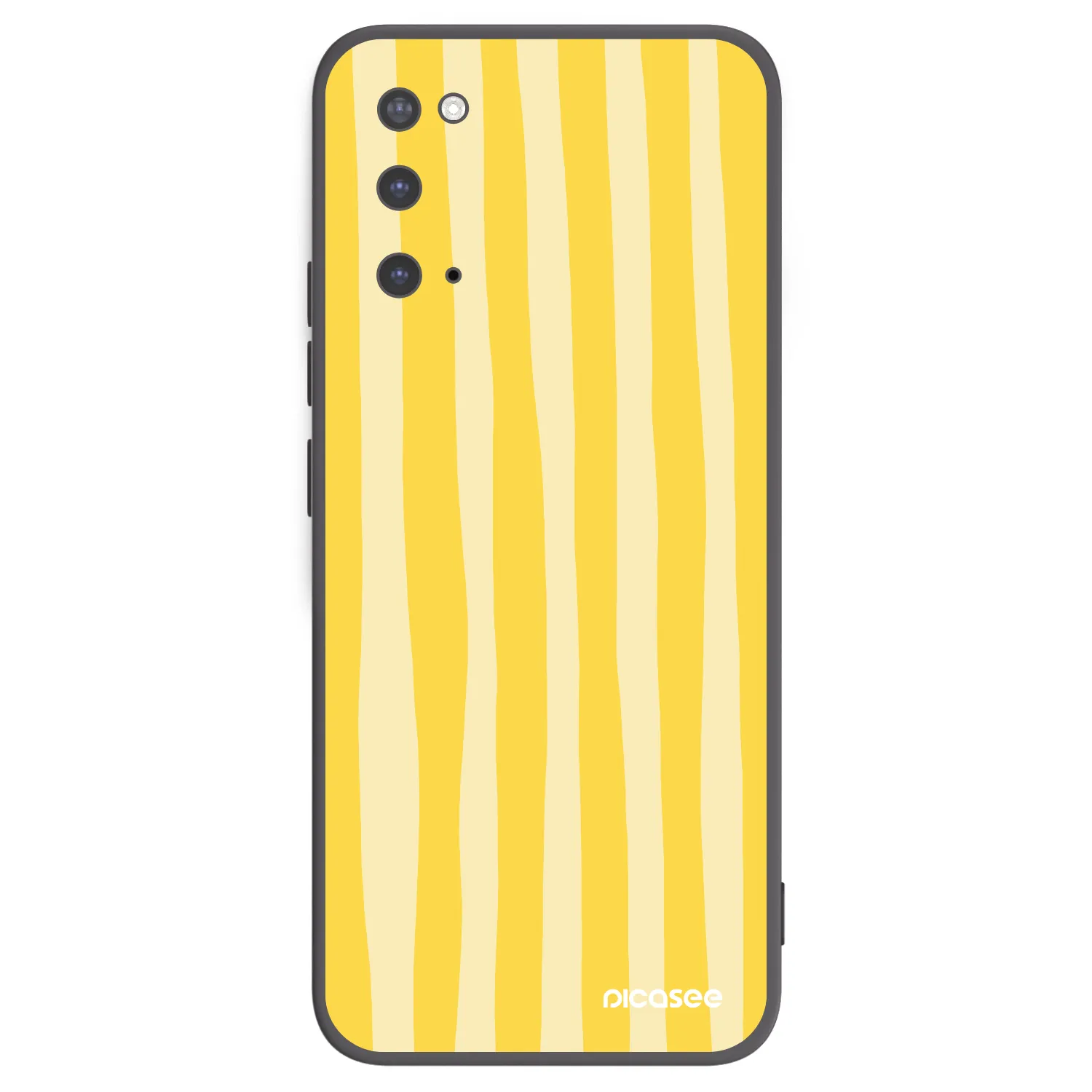 Picasee silikonski črni ovitek za Samsung Galaxy S20 G980F - Lines lemon