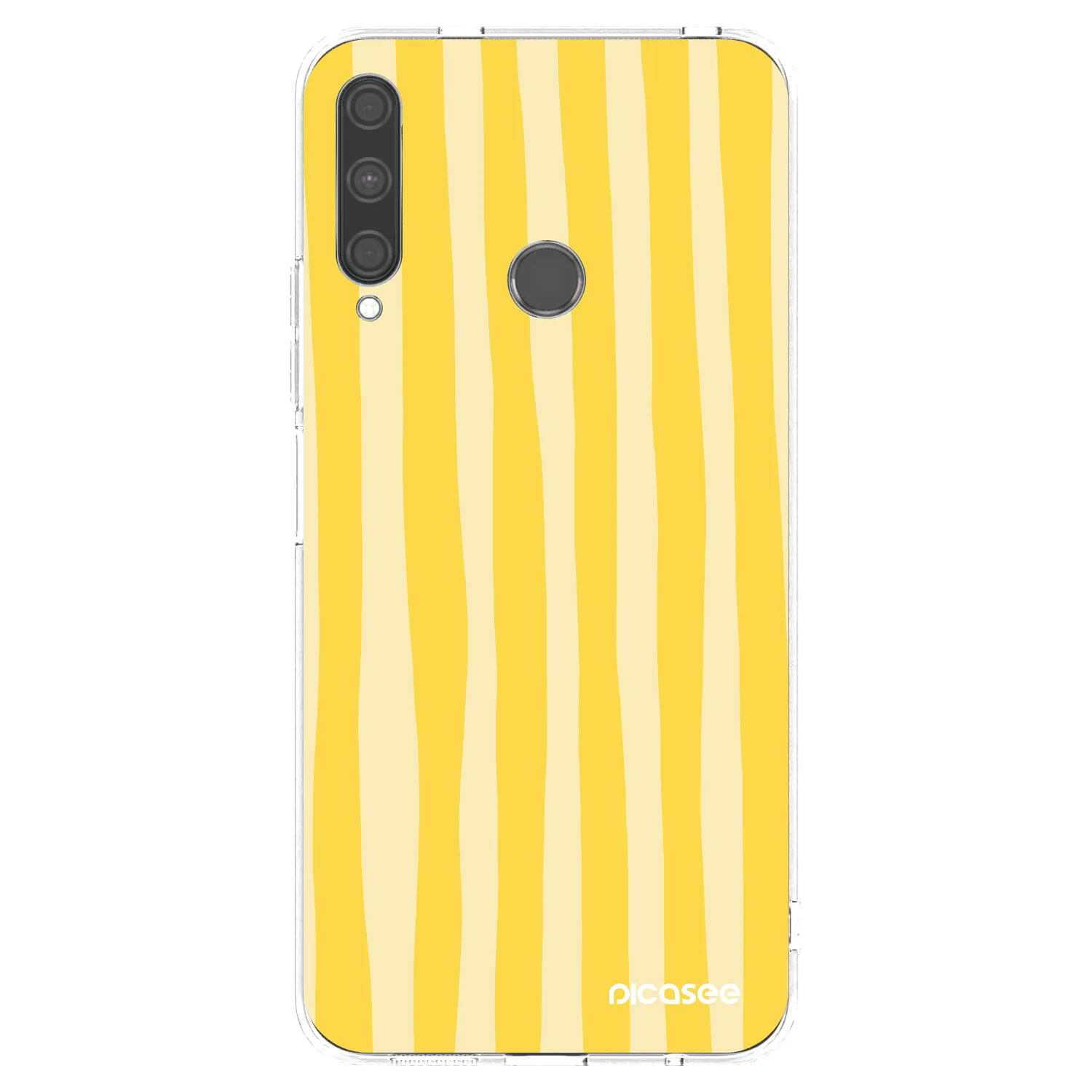 Picasee silikonski prozorni ovitek za Huawei P40 Lite E - Lines lemon