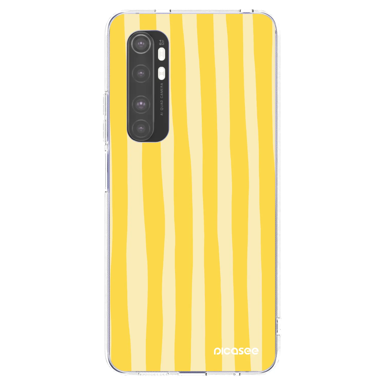 Picasee silikonski prozorni ovitek za Xiaomi Mi Note 10 Lite - Lines lemon