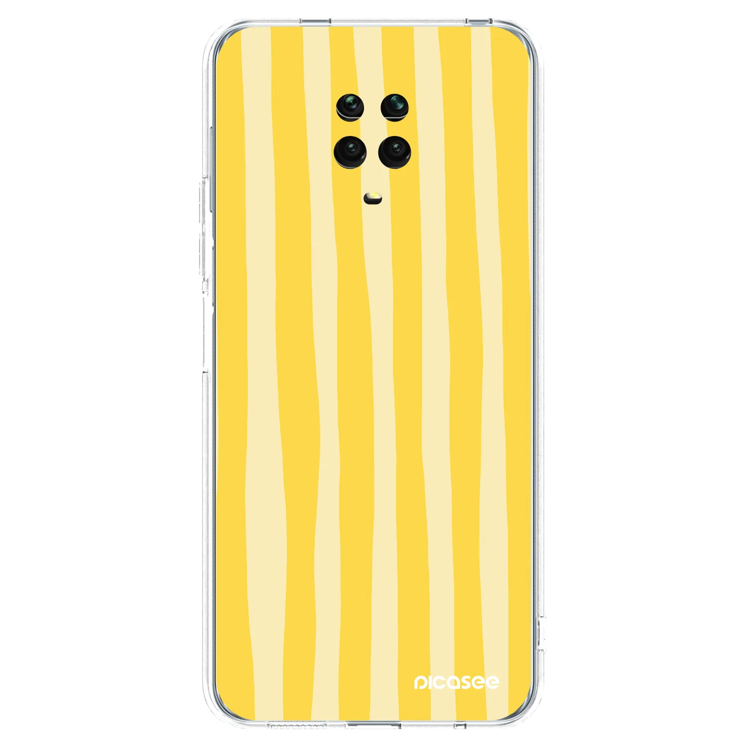 Picasee silikonski prozorni ovitek za Xiaomi Redmi Note 9S - Lines lemon