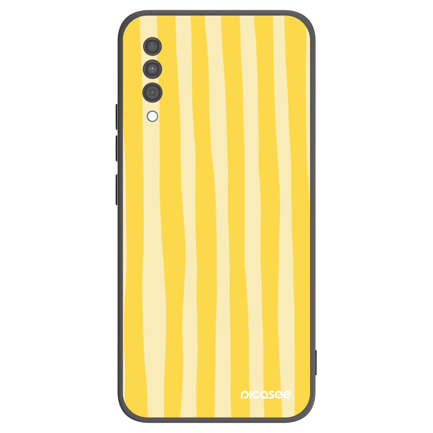 Picasee silikonski črni ovitek za Samsung Galaxy A30s A307F - Lines lemon