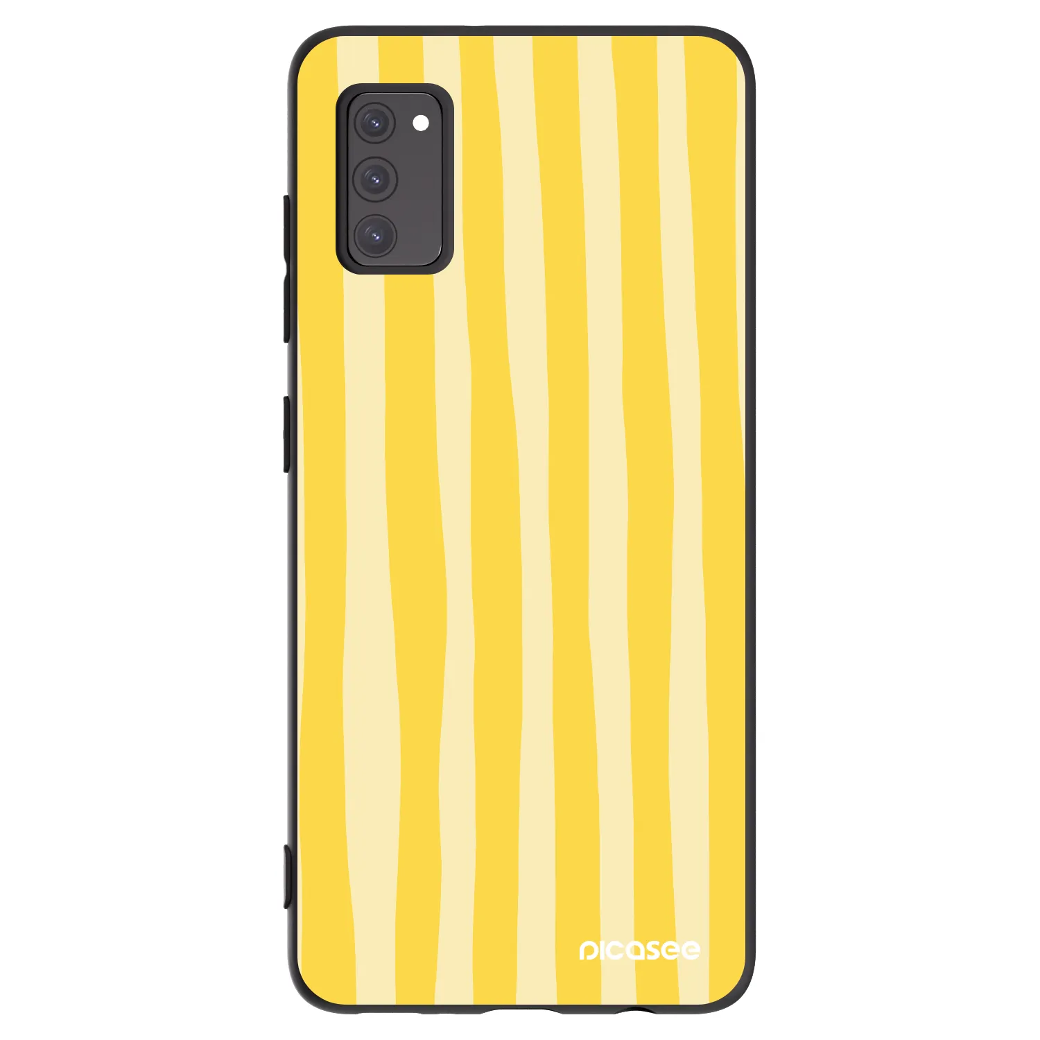 Picasee silikonski črni ovitek za Samsung Galaxy A41 A415F - Lines lemon