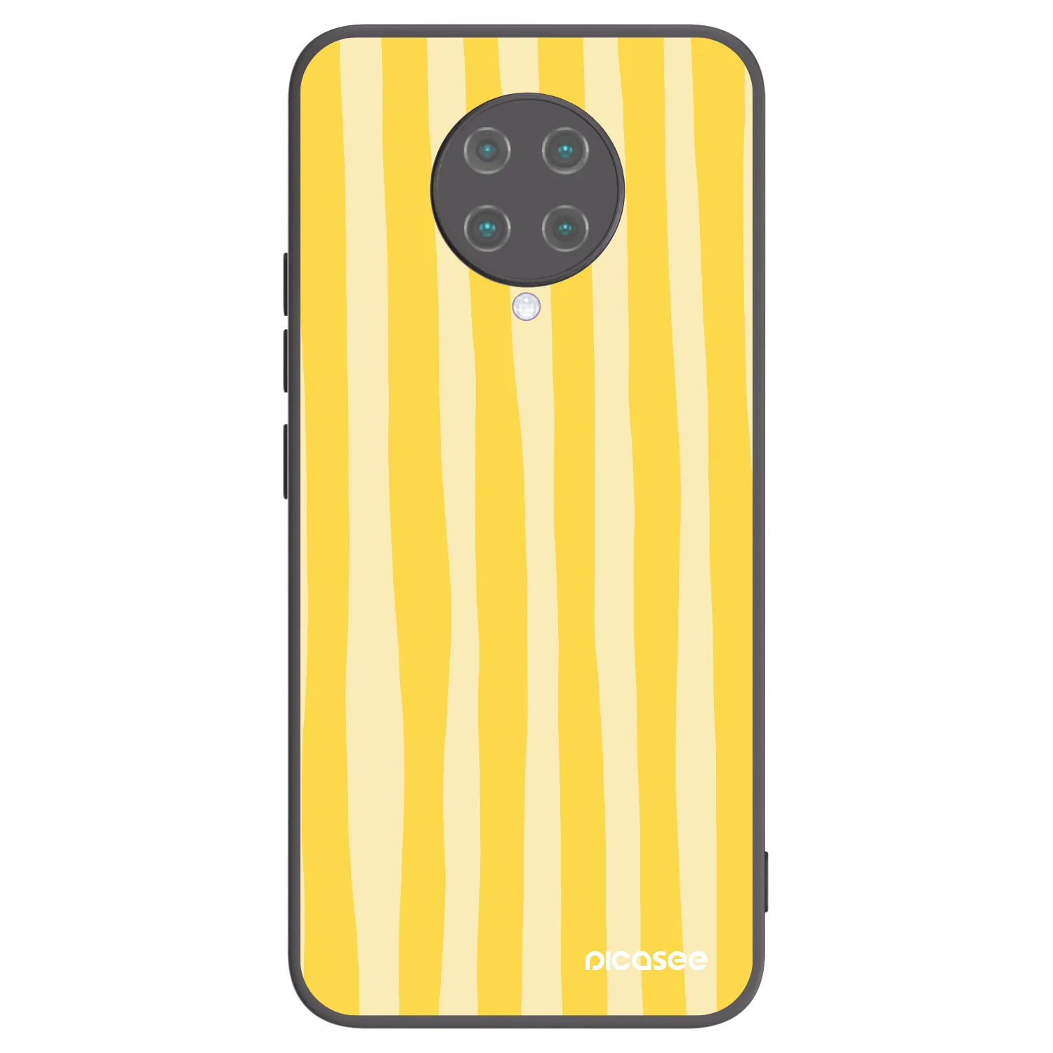 Picasee silikonski črni ovitek za Xiaomi Poco F2 Pro - Lines lemon