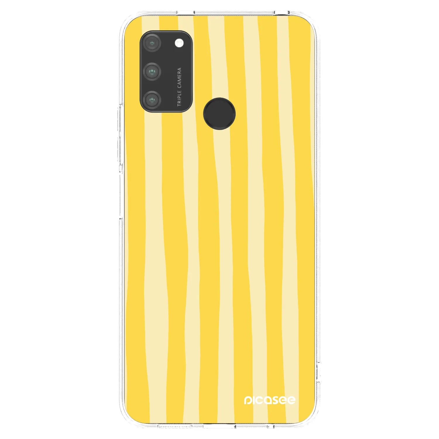 Picasee silikonski prozorni ovitek za Honor 9A - Lines lemon