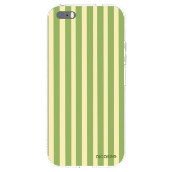 Picasee silikonski prozorni ovitek za Apple iPhone 5/5S/SE - Lines Matcha