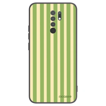 Picasee silikonski črni ovitek za Xiaomi Redmi 9 - Lines Matcha