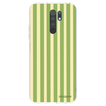 Picasee silikonski prozorni ovitek za Xiaomi Redmi 9 - Lines Matcha