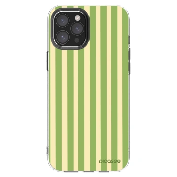 Picasee silikonski prozorni ovitek za Apple iPhone 12 Pro Max - Lines Matcha