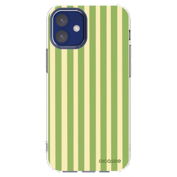 Picasee silikonski prozorni ovitek za Apple iPhone 12 mini - Lines Matcha